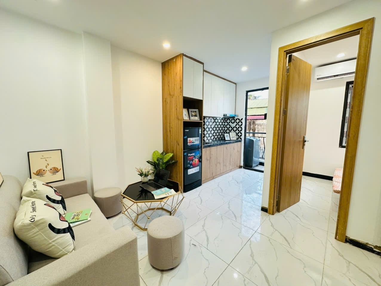 Phòng trọ 1 Phòng ngủ 30m2 tại NV Home 1 Xã Đàn - Đống Đa - Phòng khách