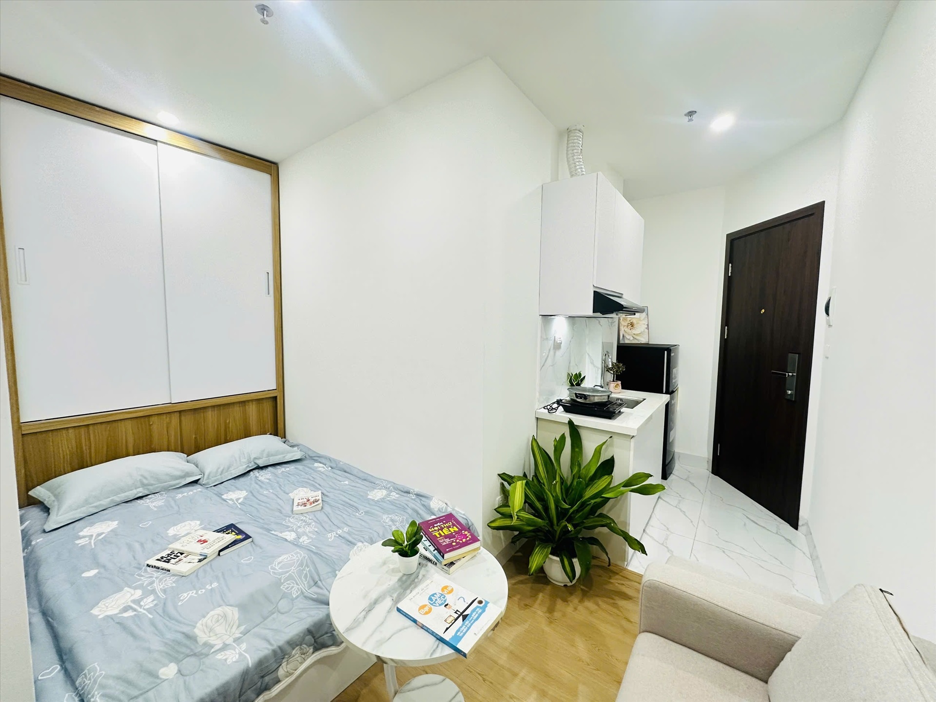 Phòng trọ Studio 20m2 tại NV Home B Thái Thịnh - Đống Đa - Phòng ngủ