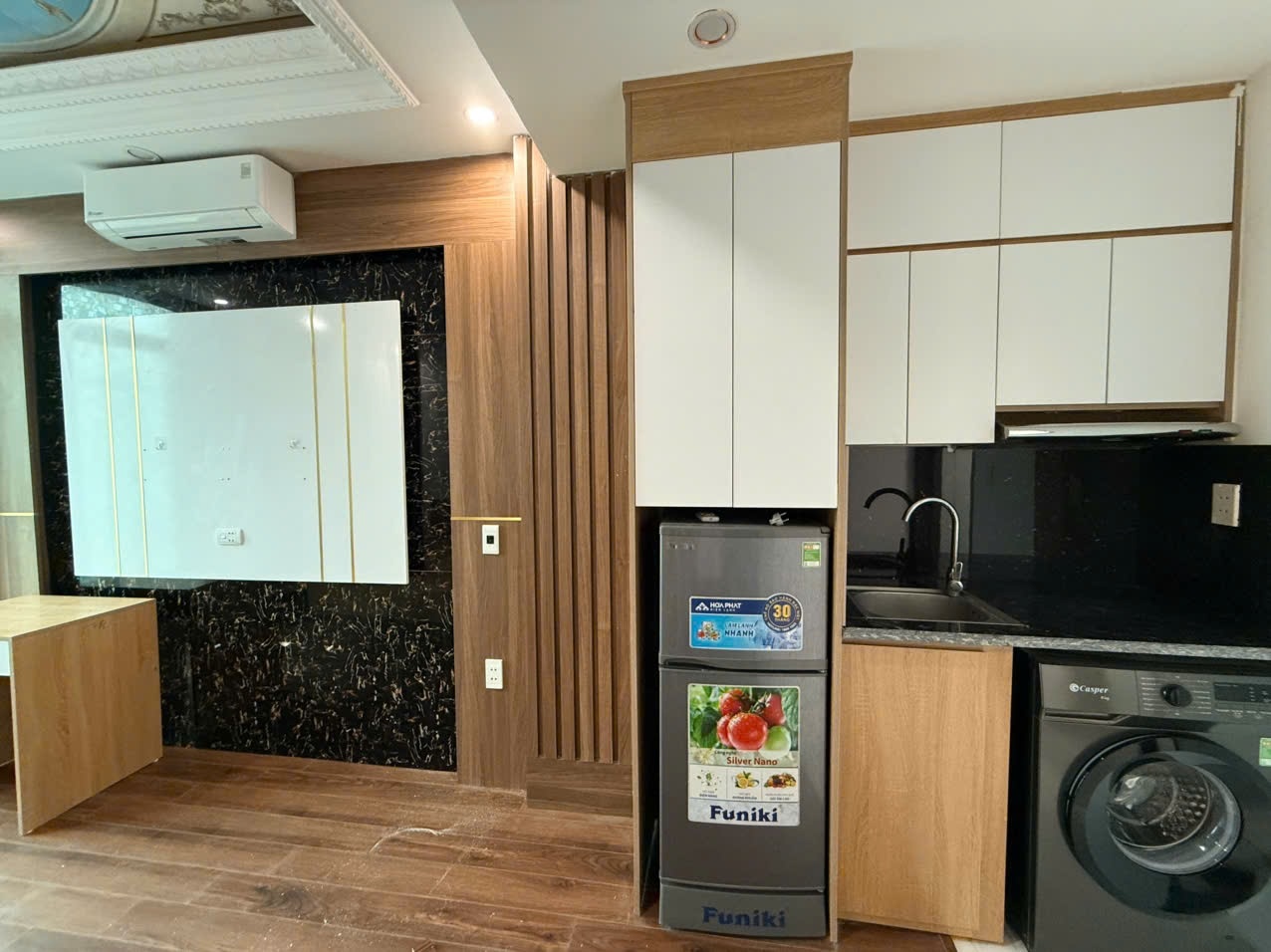 Phòng trọ Duplex 25m2 tại Friends Team Khương Trung - Thanh Xuân - Phòng bếp