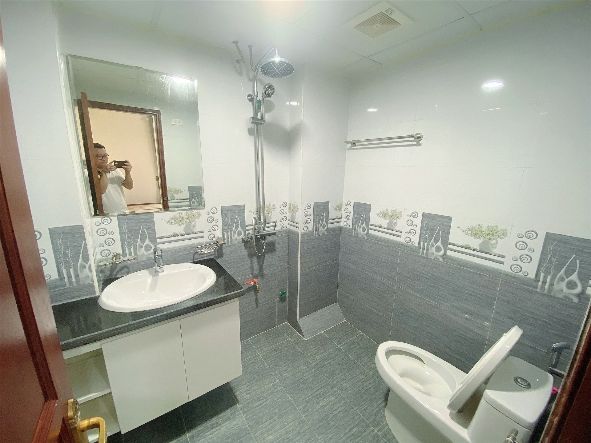 Phòng trọ Studio 40m2 tại Blue Homes Kim Hoa - Đống Đa - Phòng tắm