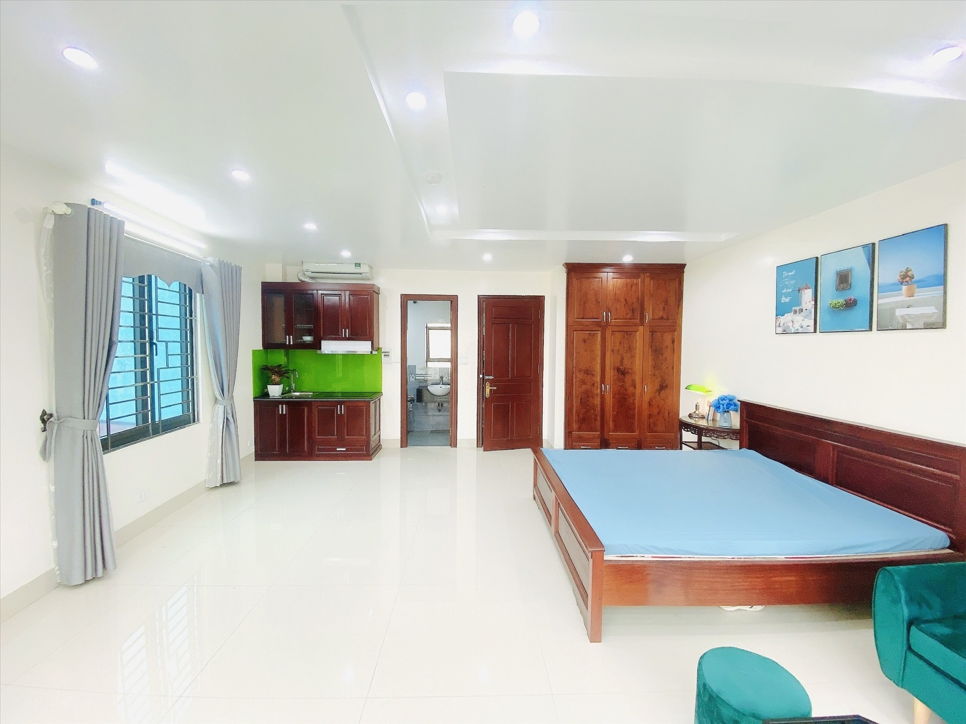 Phòng trọ Studio 40m2 tại Blue Homes Kim Hoa - Đống Đa - Phòng ngủ