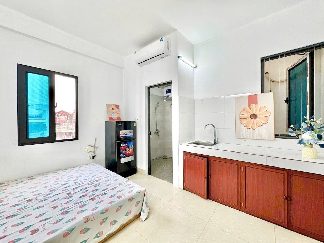 Phòng trọ Studio 27m2 tại Time House 11 Cổ Nhuế - Bắc Từ Liêm - Phòng bếp