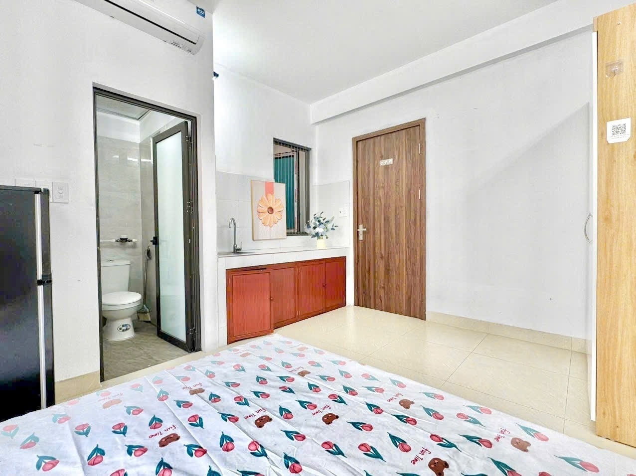 Phòng trọ Studio 27m2 tại Time House 11 Cổ Nhuế - Bắc Từ Liêm - Phòng ngủ