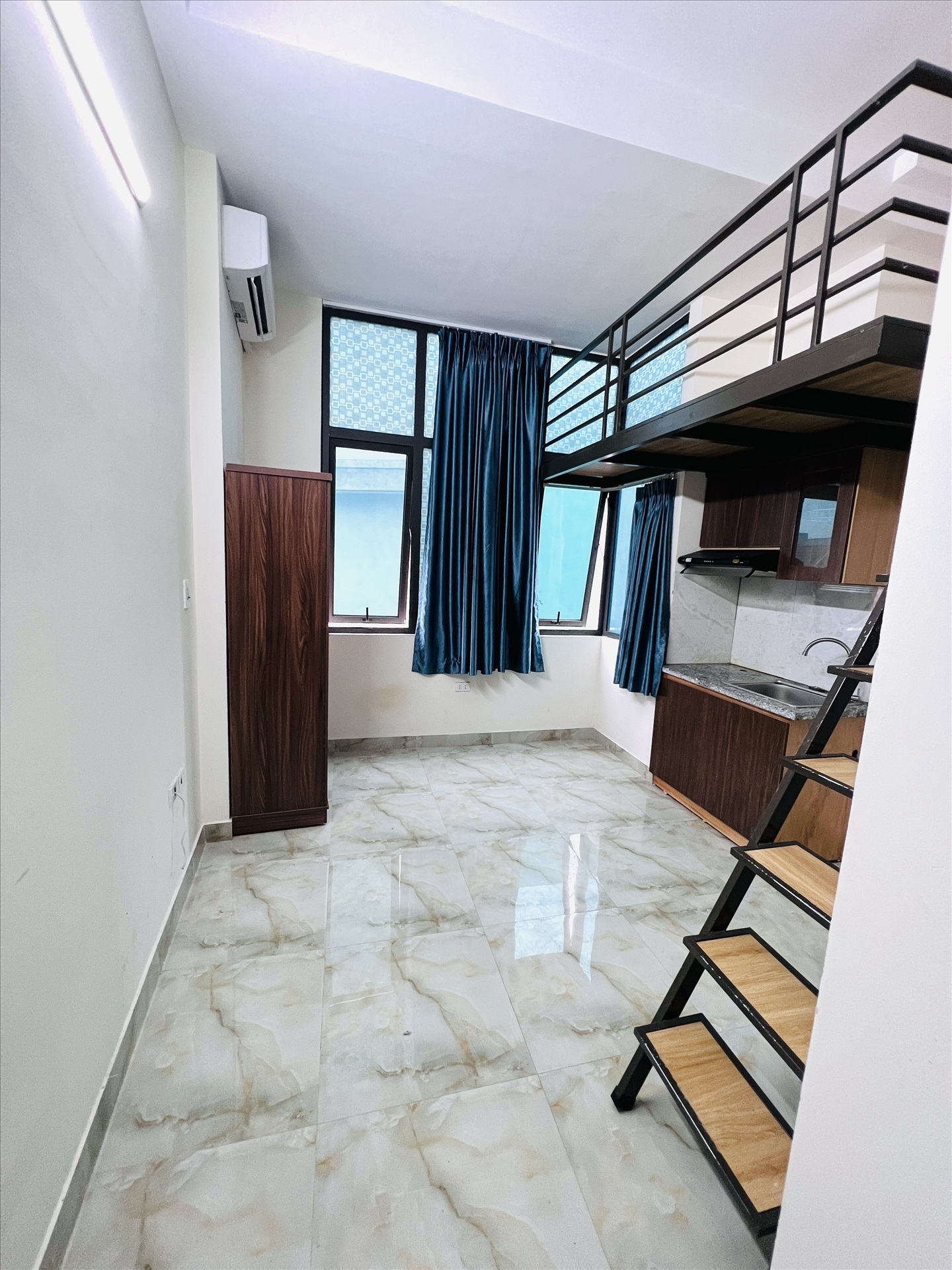 Phòng trọ Duplex 30m2 tại Friends Team Trần Phú - Hà Đông - Phòng bếp