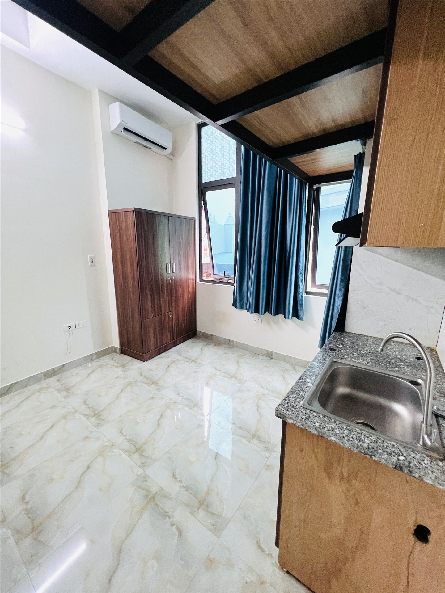 Phòng trọ Duplex 30m2 tại Friends Team Trần Phú - Hà Đông - Phòng bếp