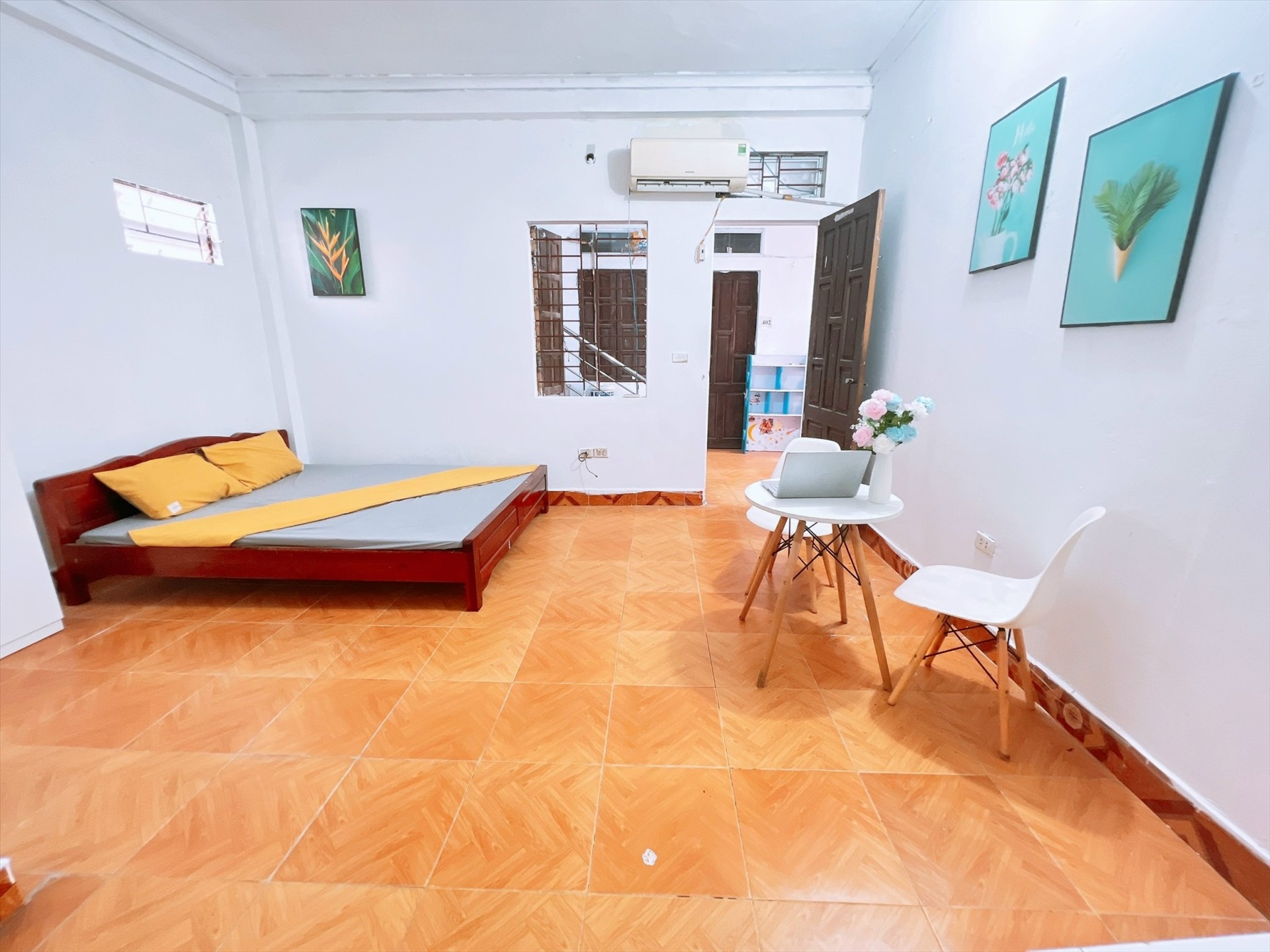 Phòng trọ Studio 25m2 tại HappyHomes Nguyễn Khánh Toàn - Cầu Giấy - Phòng ngủ