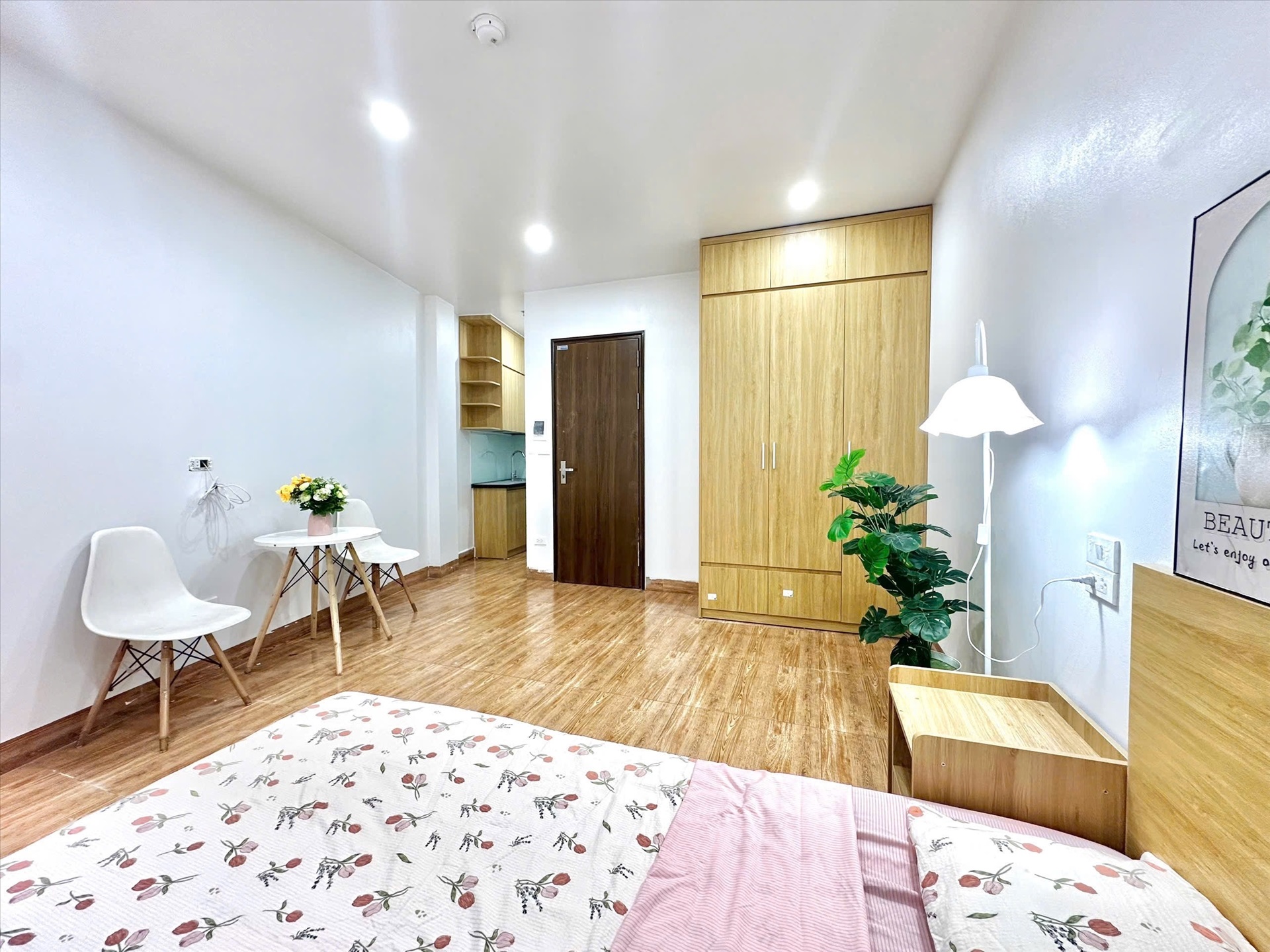 Phòng trọ Studio 25m2 tại Timehouse Thiên Hiền - Nam Từ Liêm - Phòng khách