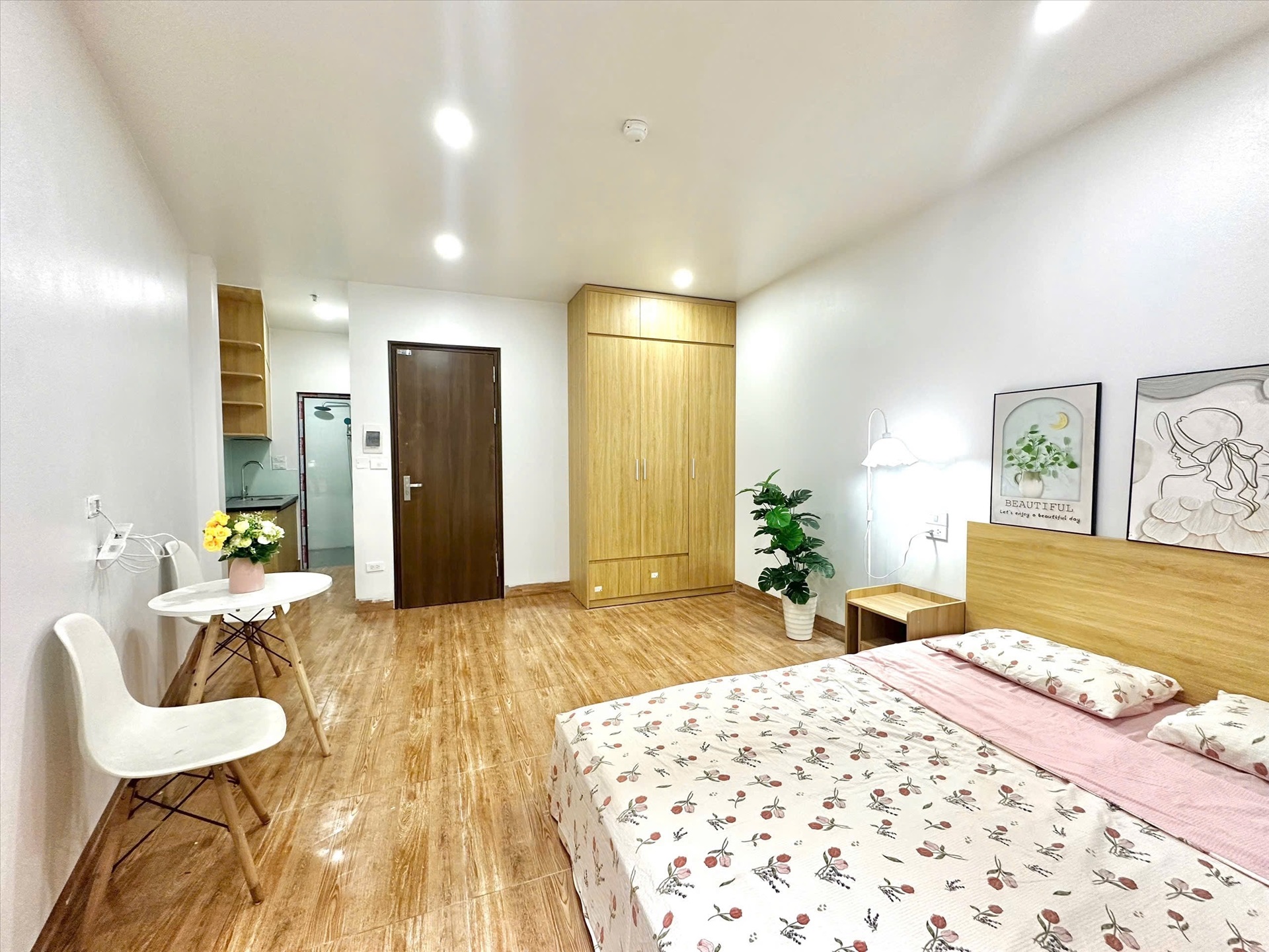 Phòng trọ Studio 25m2 tại Timehouse Thiên Hiền - Nam Từ Liêm - Phòng ngủ