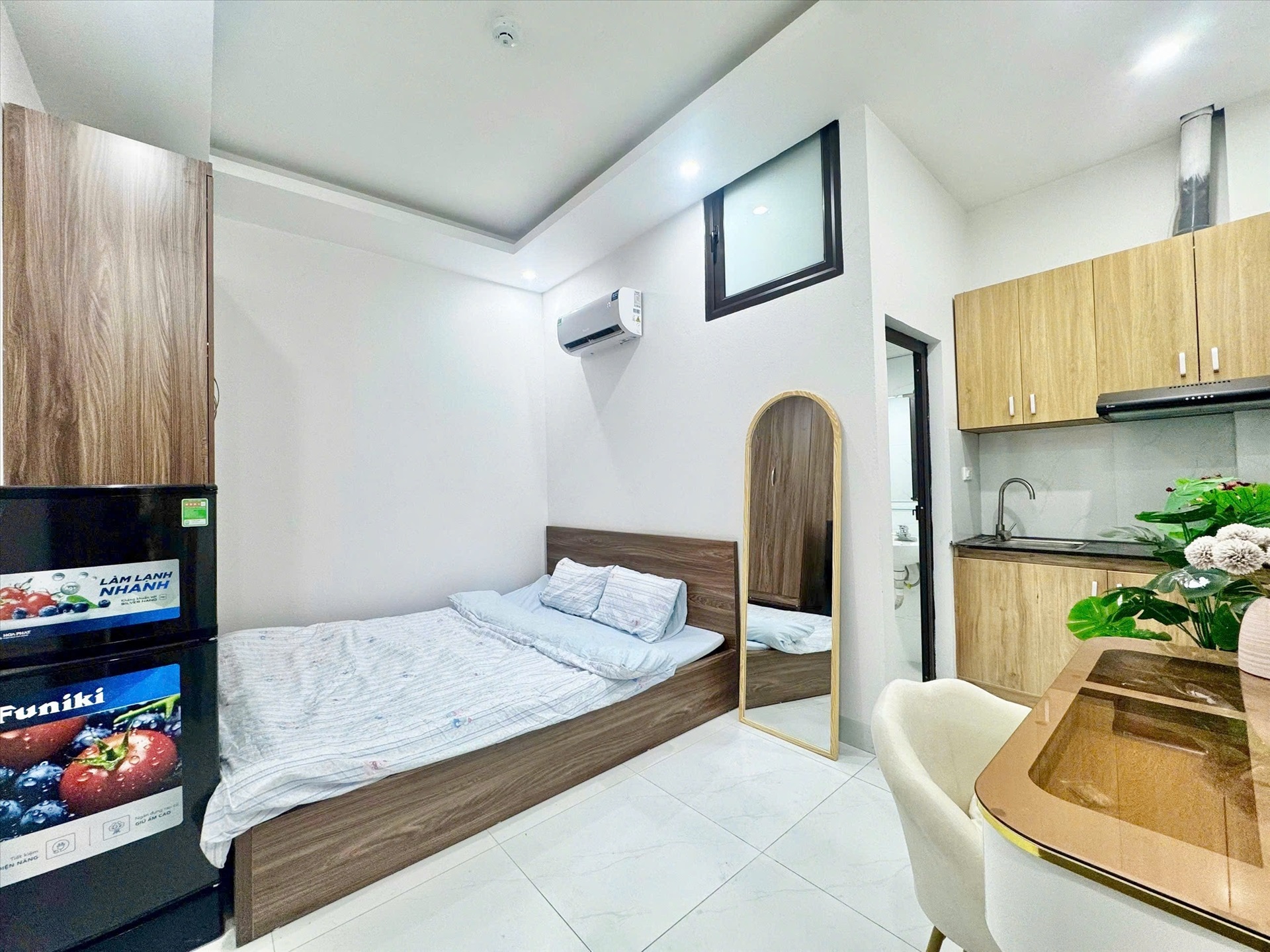 Phòng trọ Studio 25m2 tại Time House 10 Cổ Nhuế - Bắc Từ Liêm - Phòng ngủ