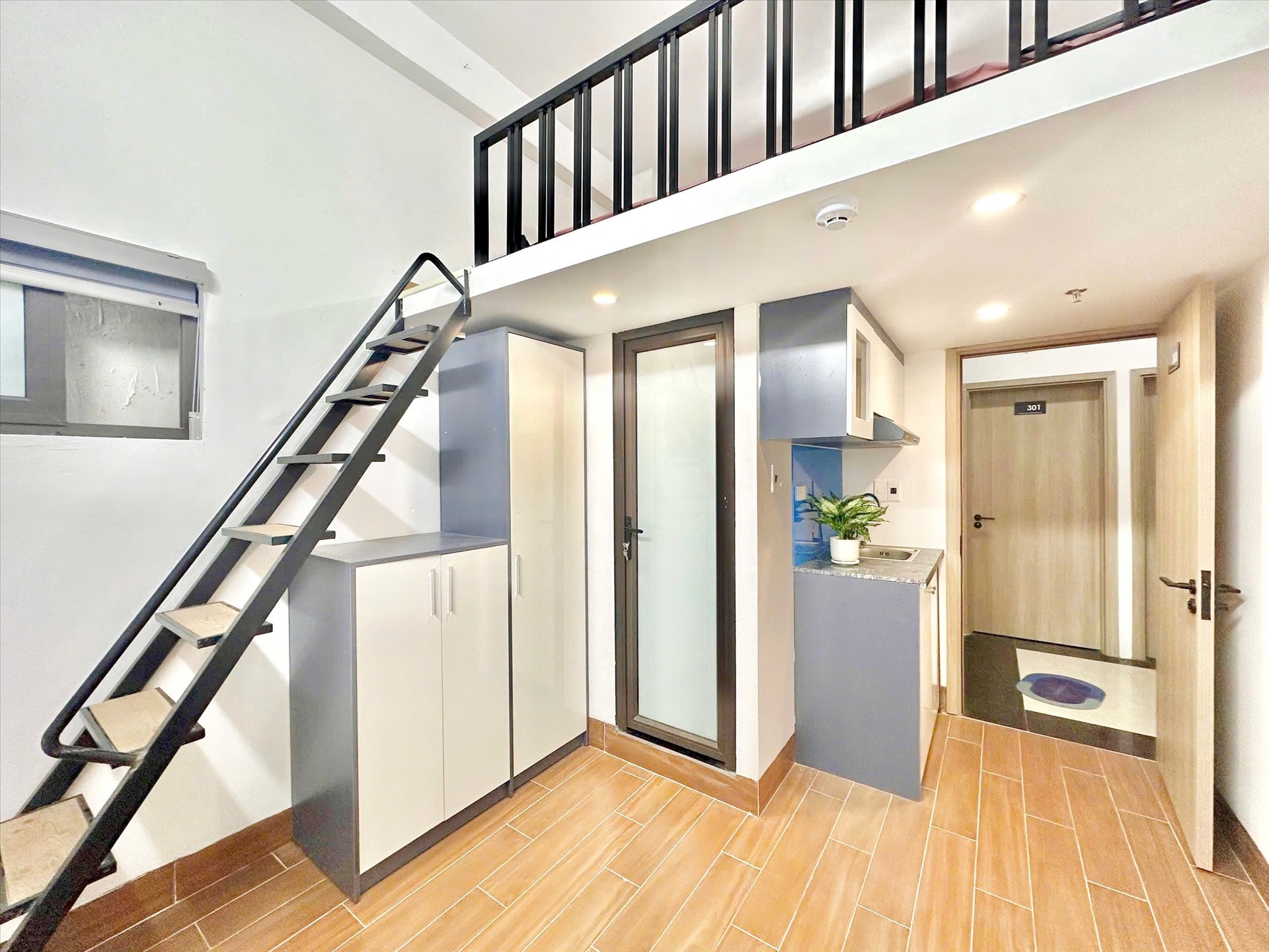 Phòng trọ Duplex 25m2 tại Timehouse Xuân Phương - Nam Từ Liêm - Phòng khách