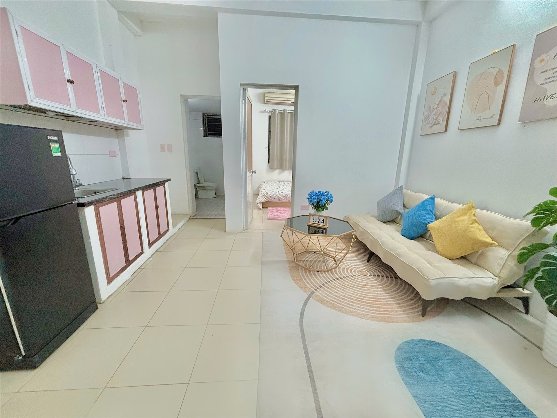 Phòng trọ 1 Phòng ngủ 40m2 tại Timehouse 3 Mỹ Đình - Nam Từ Liêm - Phòng khách