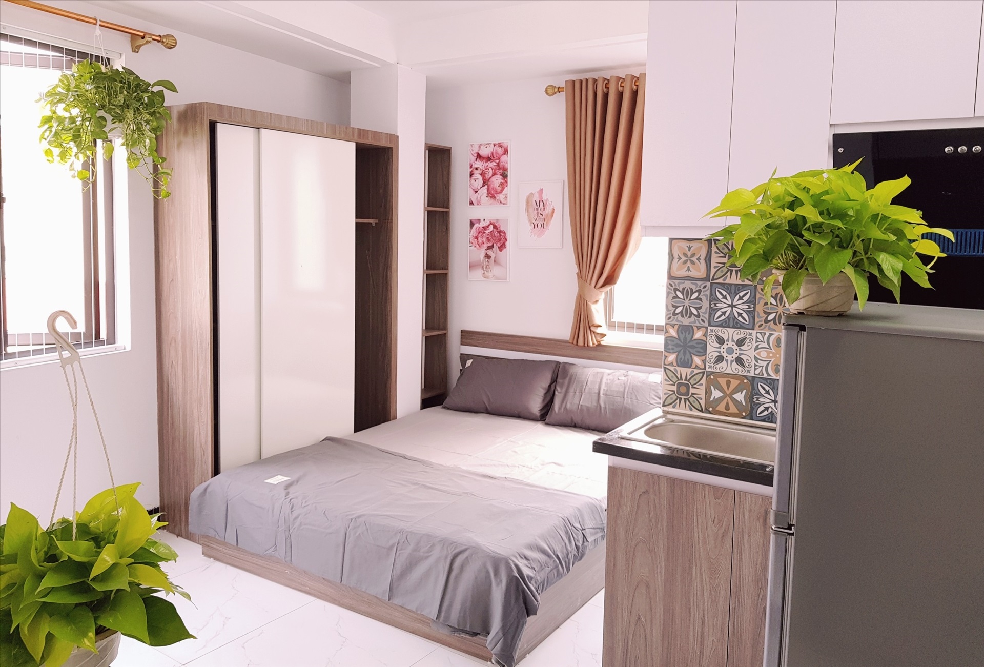 Phòng trọ Studio 20m2 tại Suha Home Nhân Hòa - Thanh Xuân - Phòng ngủ