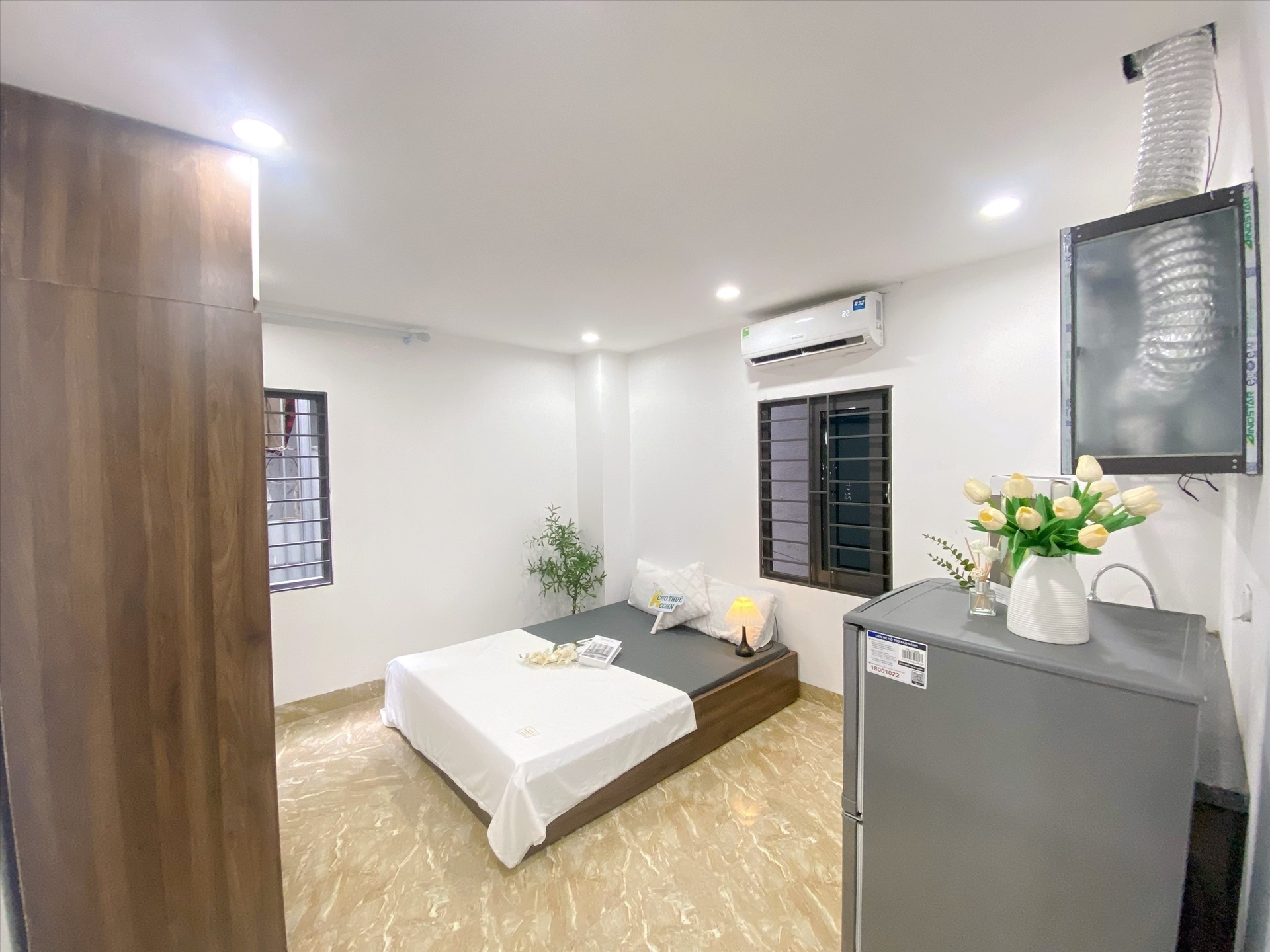Phòng trọ Studio 20m2 tại Suha Home Mỹ Đình - Nam Từ Liêm - Phòng ngủ