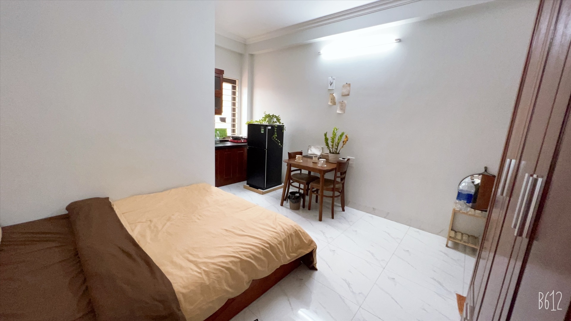 Phòng trọ Studio 25m2 tại QHOME Tây Sơn - Đống Đa - Phòng ngủ