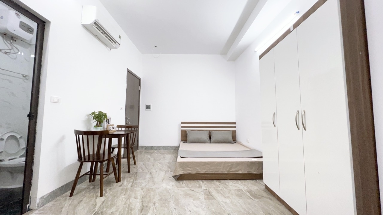 Phòng trọ Studio 22m2 tại QHOME Trung Kính - Cầu Giấy - Phòng ngủ