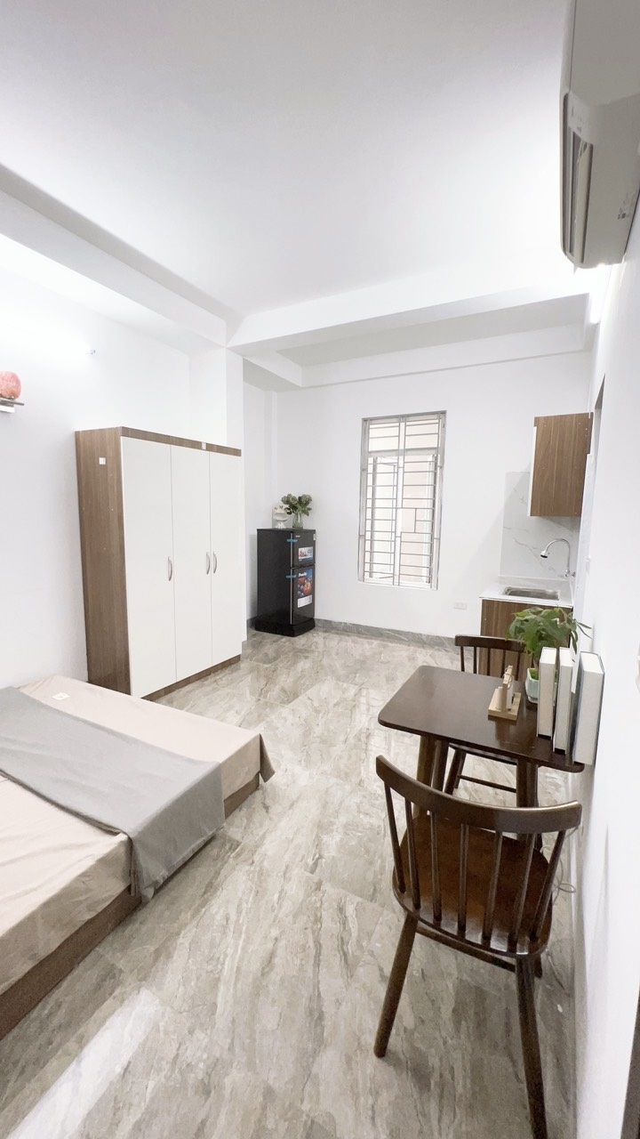 Phòng trọ Studio 22m2 tại QHOME Trung Kính - Cầu Giấy - Phòng ngủ