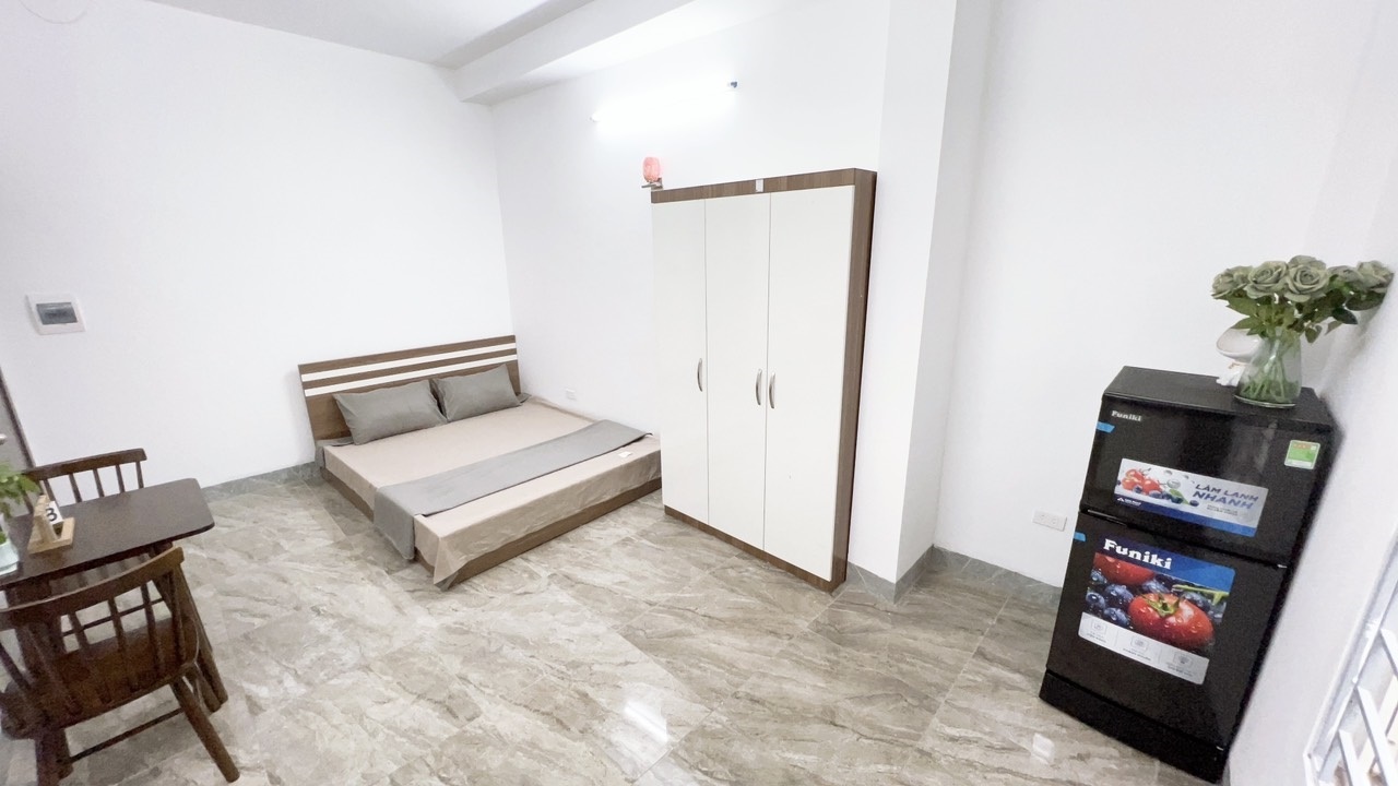 Phòng trọ Studio 22m2 tại QHOME Trung Kính - Cầu Giấy - Phòng ngủ