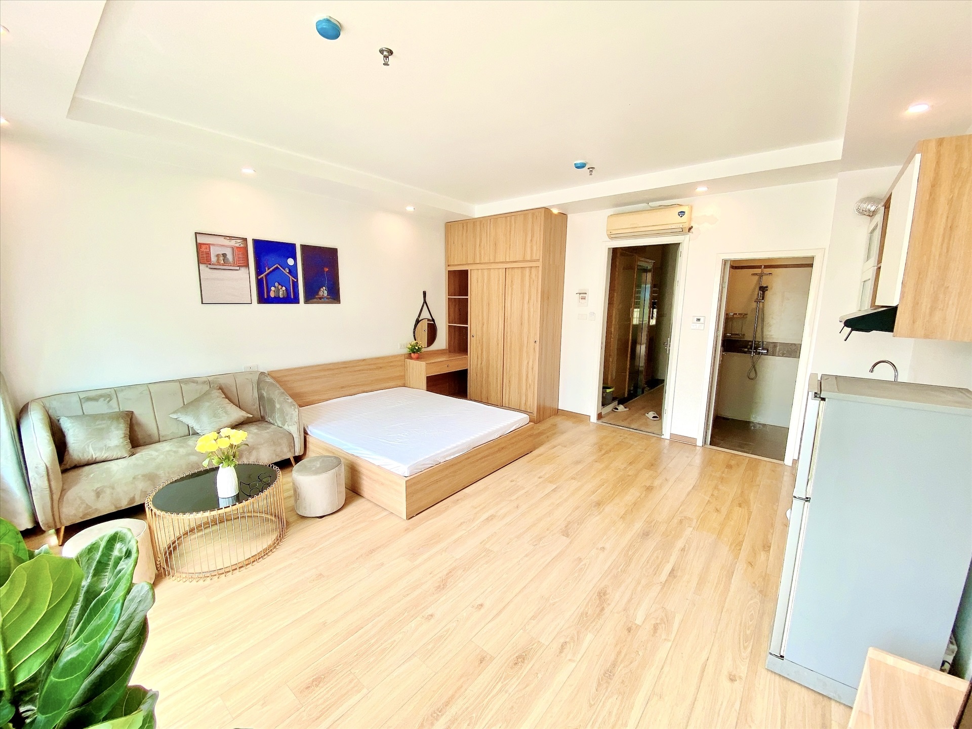 Phòng trọ Studio 35m2 tại Blue Homes Linh Lang - Ba Đình - Phòng ngủ
