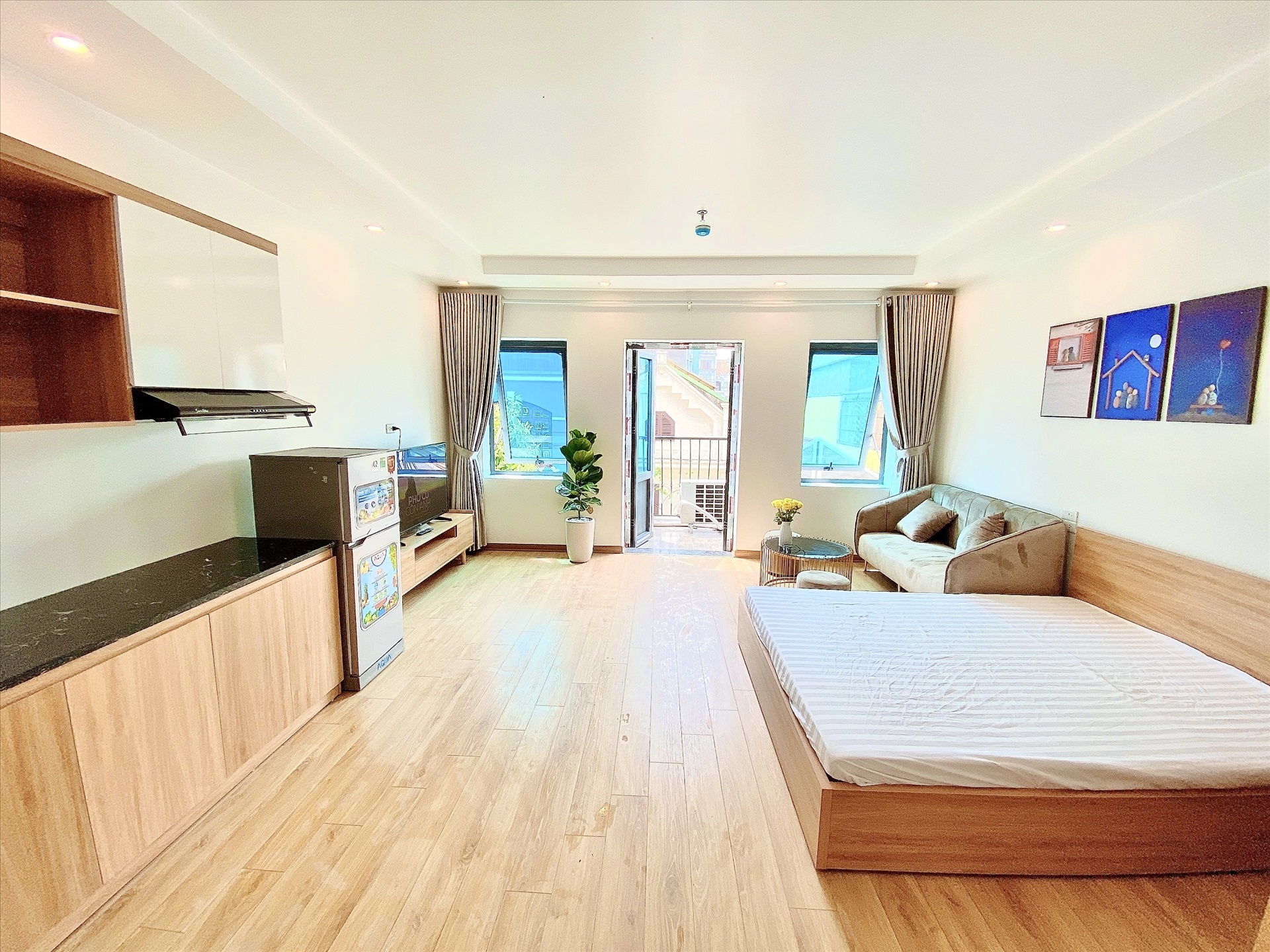 Phòng trọ Studio 35m2 tại Blue Homes Linh Lang - Ba Đình - Phòng ngủ