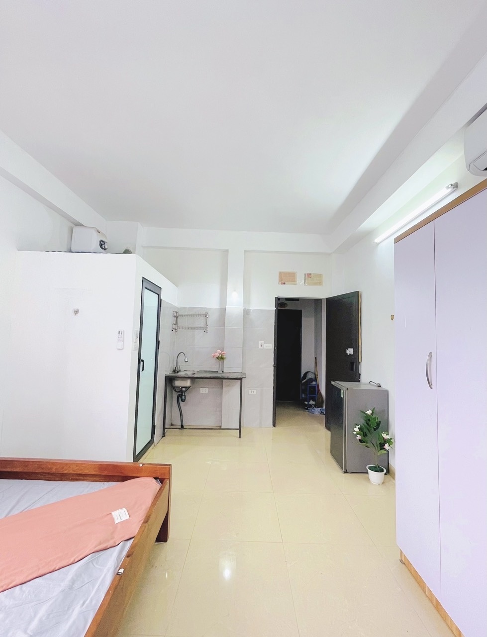 Phòng trọ Studio 20m2 tại Happy Homes Trần Cung - Bắc Từ Liêm - Phòng ngủ