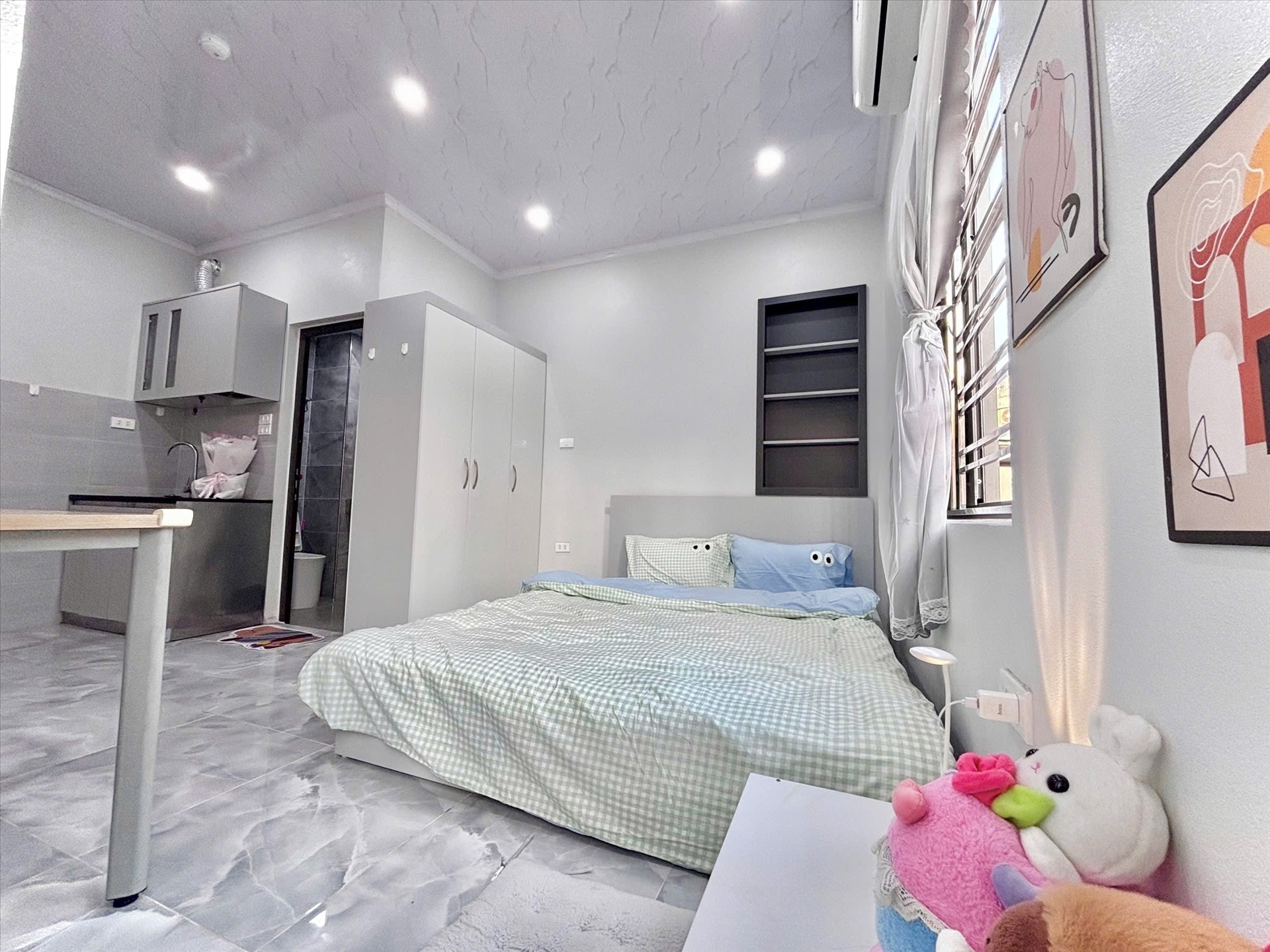 Phòng trọ Studio 25m2 tại Timehouse 3 Phú Mỹ - Nam Từ Liêm - Phòng ngủ