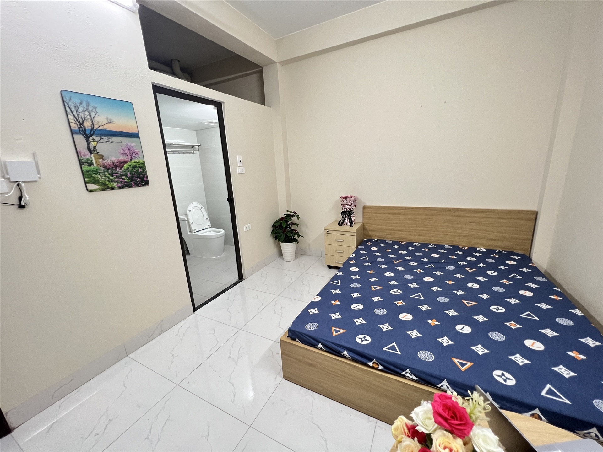 Phòng trọ Studio 30m2 tại AT Home Trung Kính - Cầu Giấy - Phòng ngủ