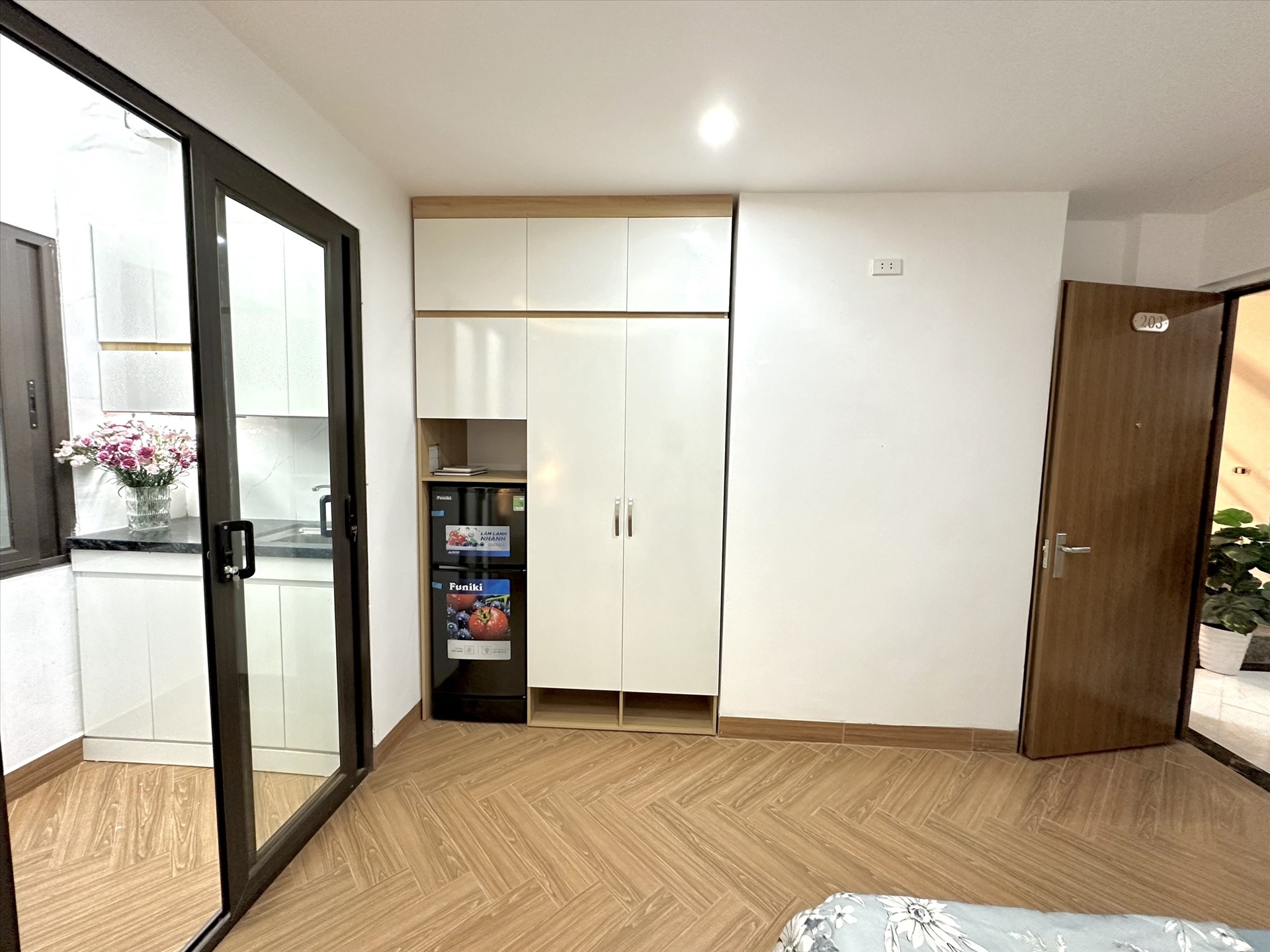 Phòng trọ Studio 30m2 tại TT House Xuân Thủy - Cầu Giấy - Phòng ngủ