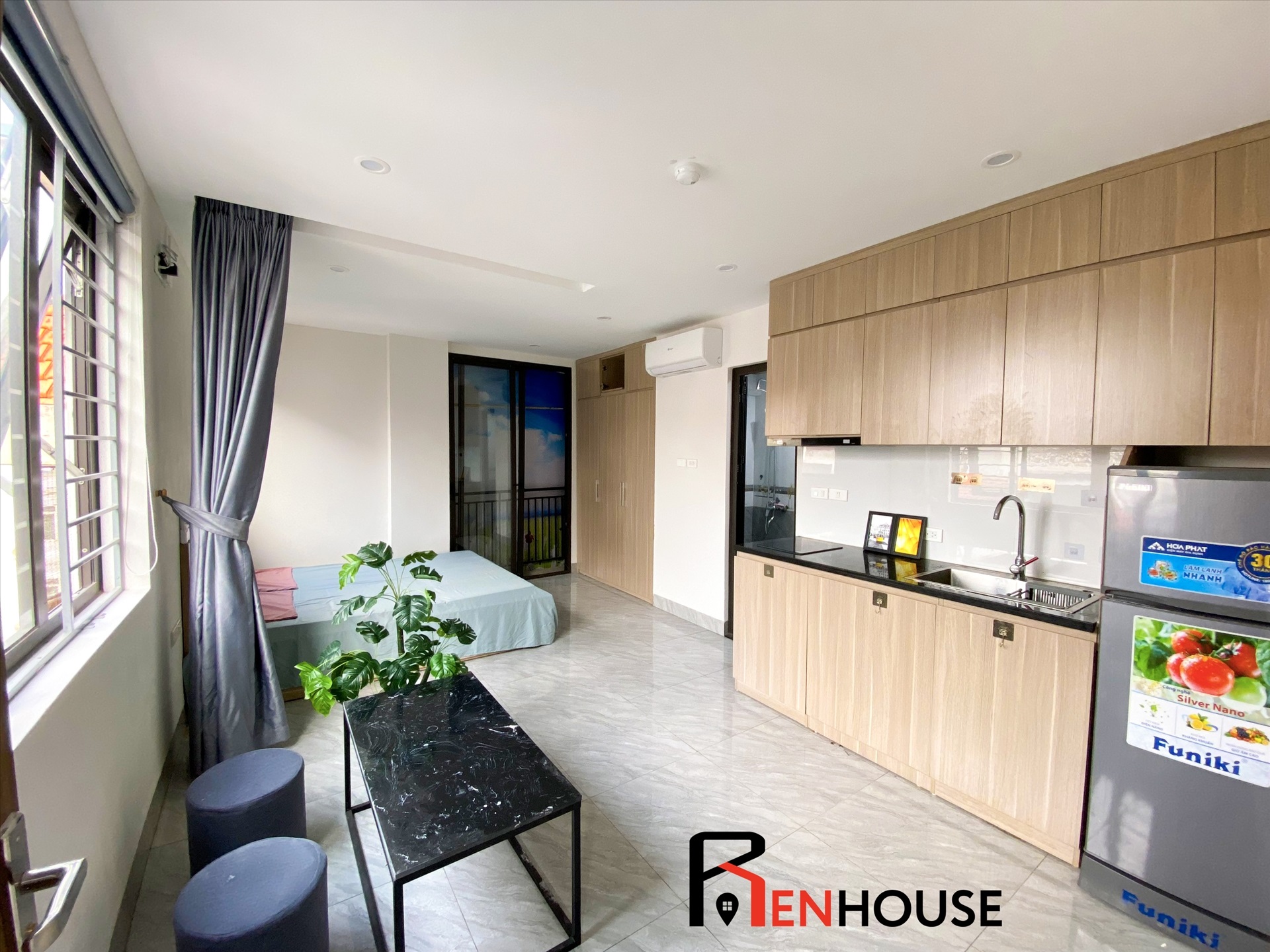Phòng trọ Studio 30m2 tại RenHouse Mễ Trì Thượng - Nam Từ Liêm - Phòng bếp