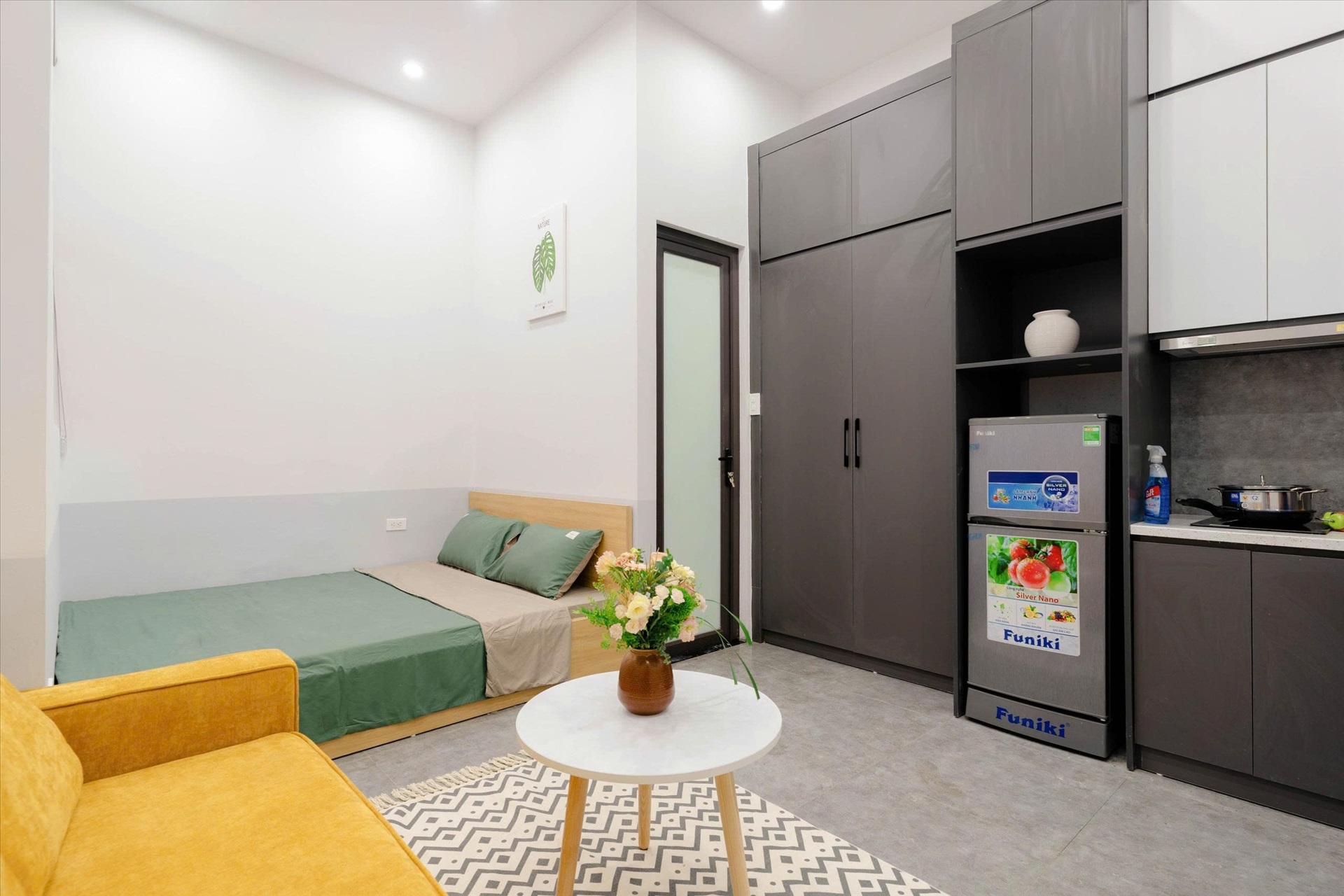Phòng trọ Studio 20m2 tại Airstay Lê Quý Đôn - Hai Bà Trưng - Phòng ngủ