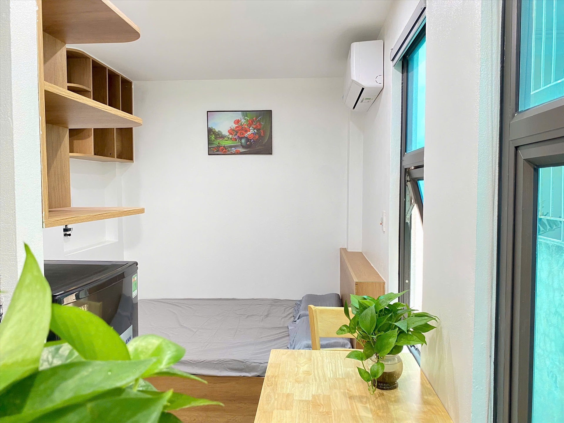 Phòng trọ Studio 20m2 tại Suha Home Nguyễn Trãi - Thanh Xuân - Phòng ngủ