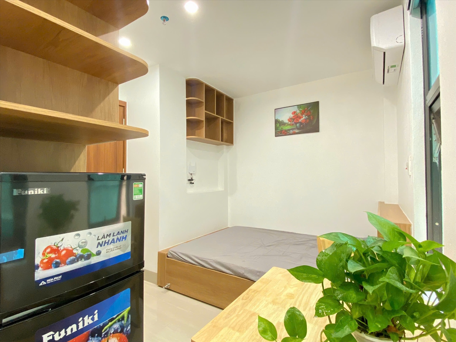 Phòng trọ Studio 20m2 tại Suha Home Nguyễn Trãi - Thanh Xuân - Phòng ngủ