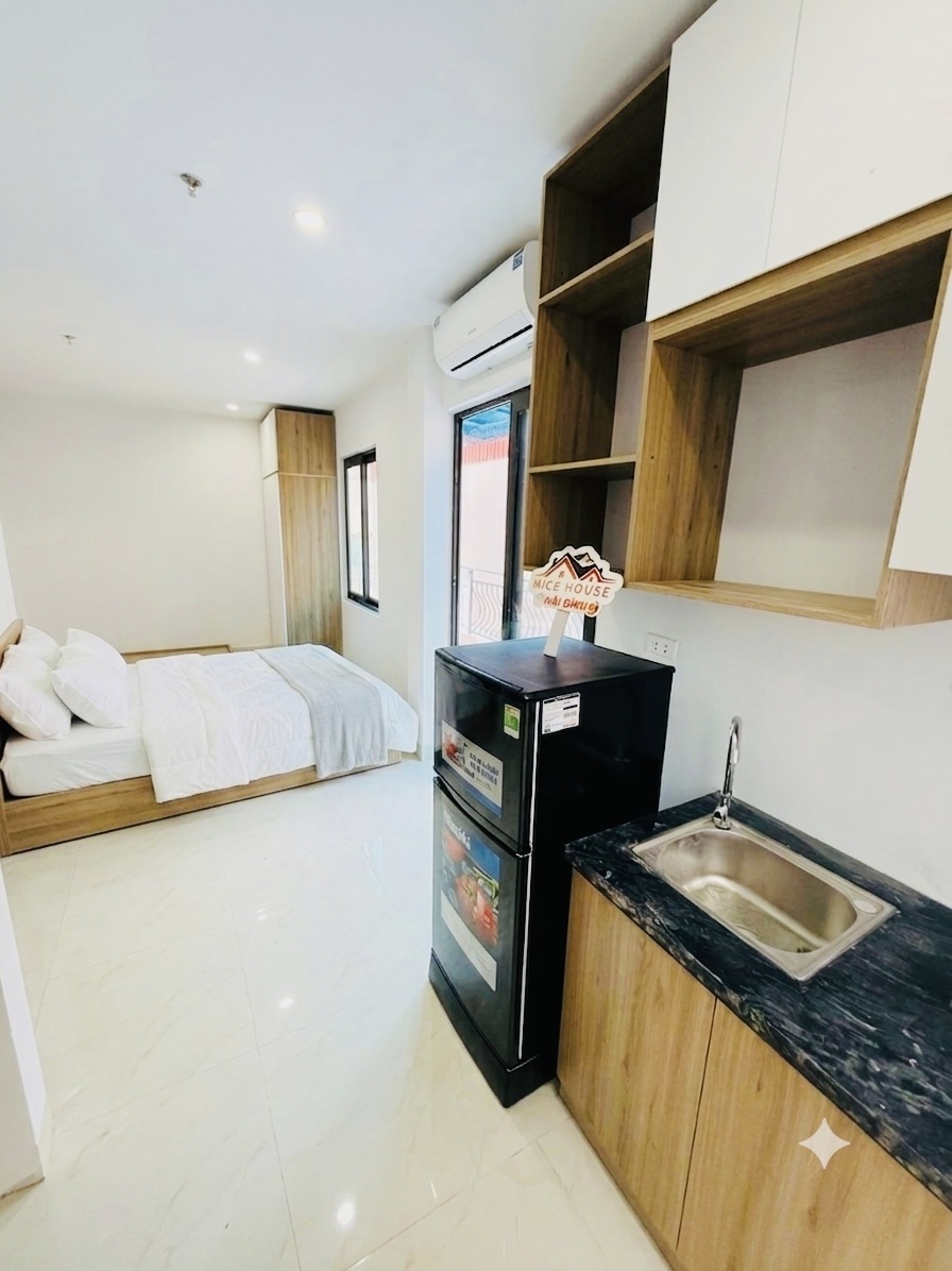 Phòng trọ Studio 35m2 tại Friends Team Đào Tấn - Ba Đình - Phòng bếp