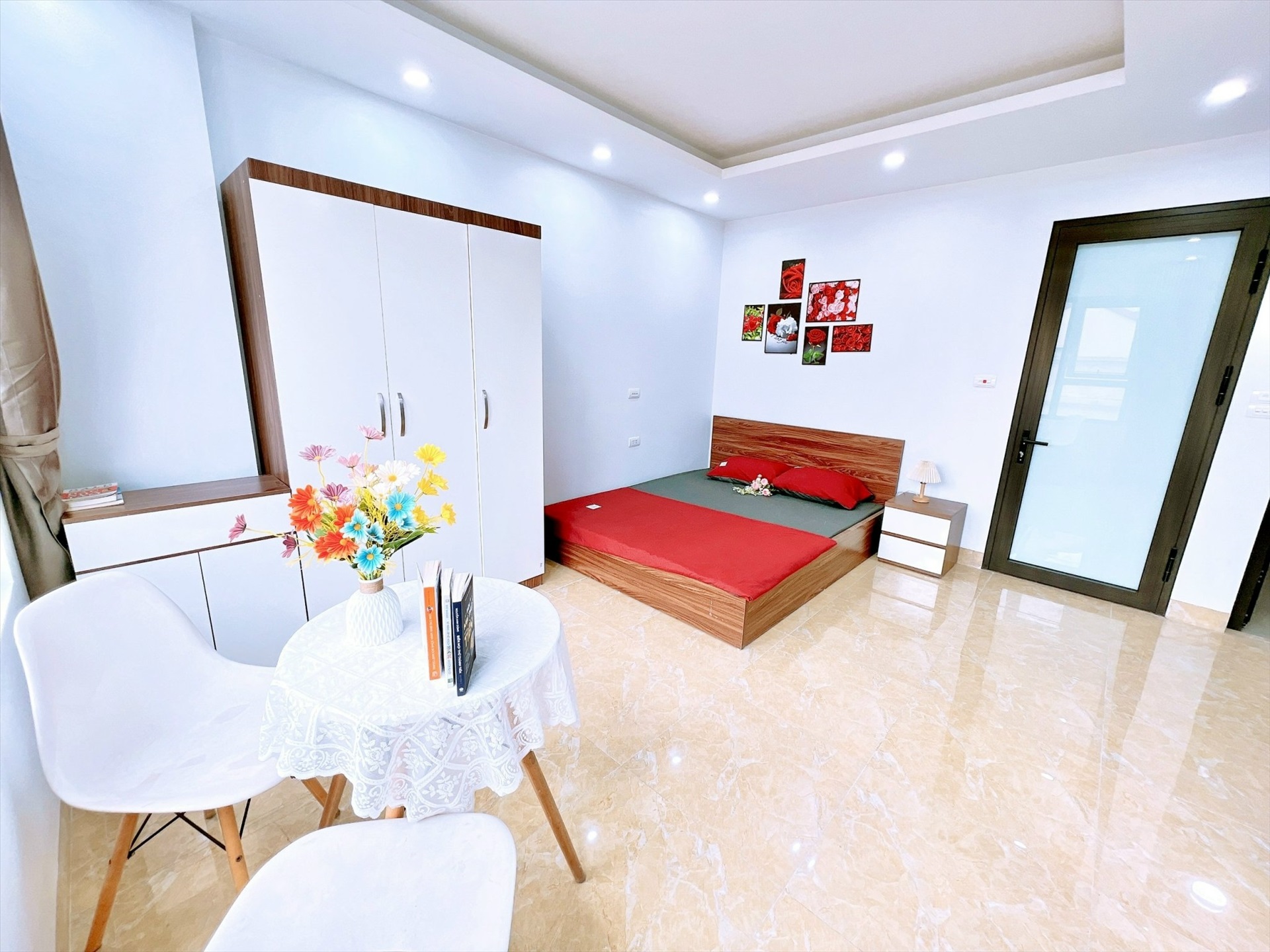 Phòng trọ Studio 25m2 tại Happyhomes 1 Lạc Long Quân - Tây Hồ - Phòng ngủ