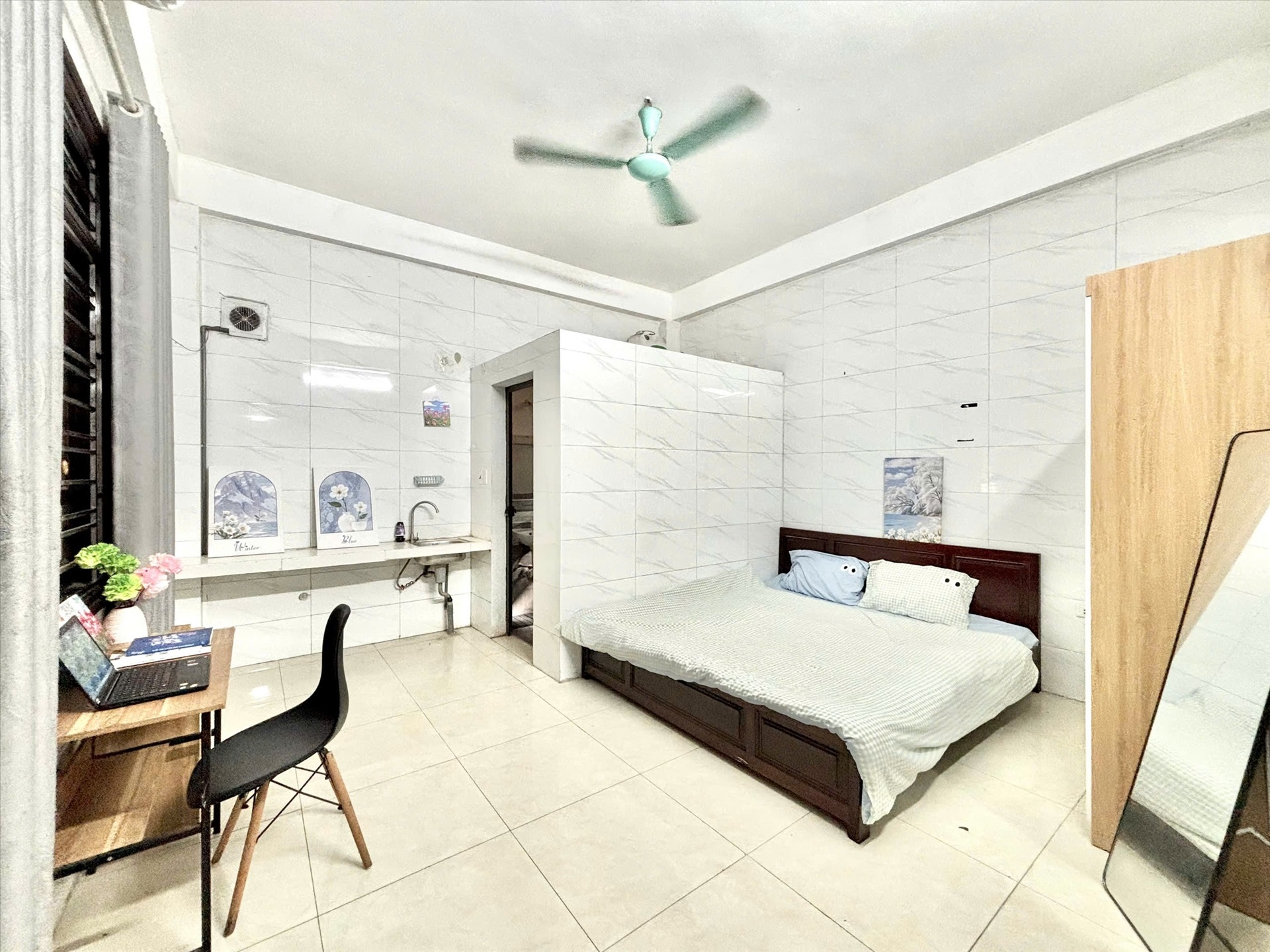 Phòng trọ Studio 30m2 tại Time House 4 Cầu Diễn - Bắc Từ Liêm - Phòng ngủ