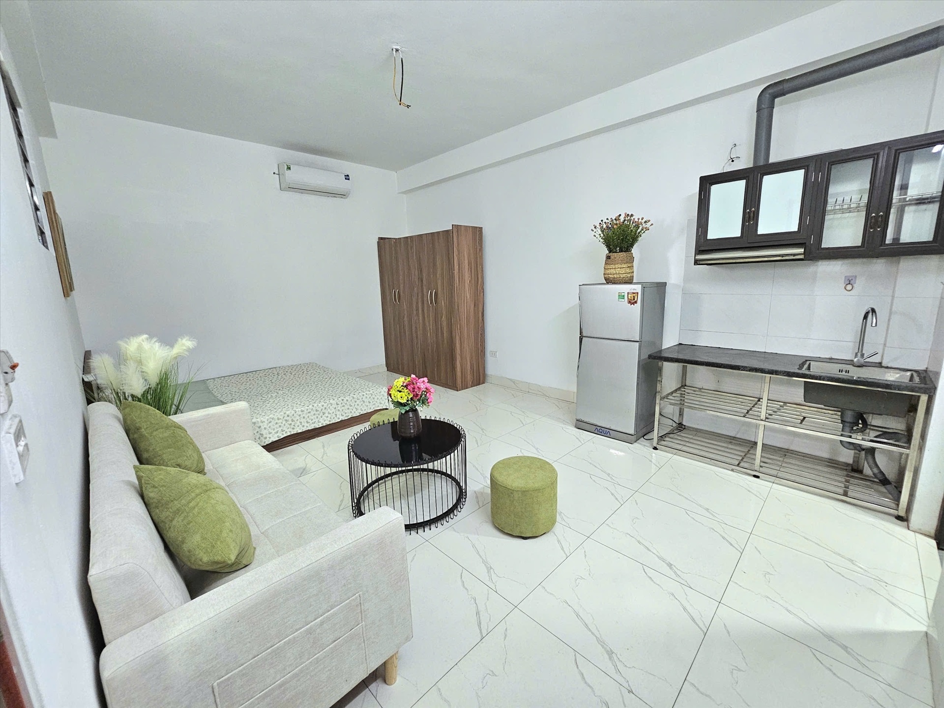 Phòng trọ Studio 30m2 tại Timehouse Nguyễn Đạo An - Bắc Từ Liêm - Phòng khách