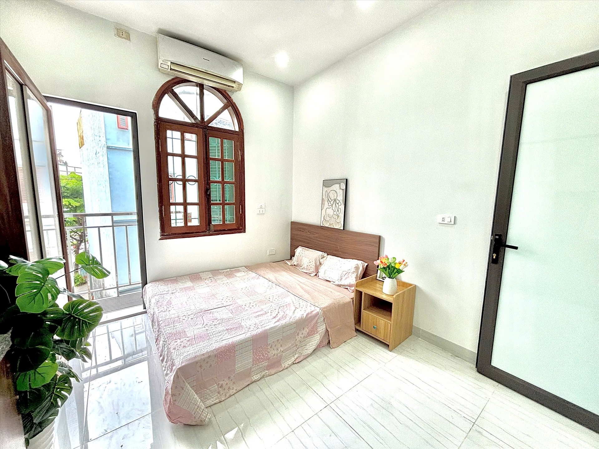 Phòng trọ Studio 22m2 tại Time House 4 Trần Cung - Bắc Từ Liêm - Phòng ngủ
