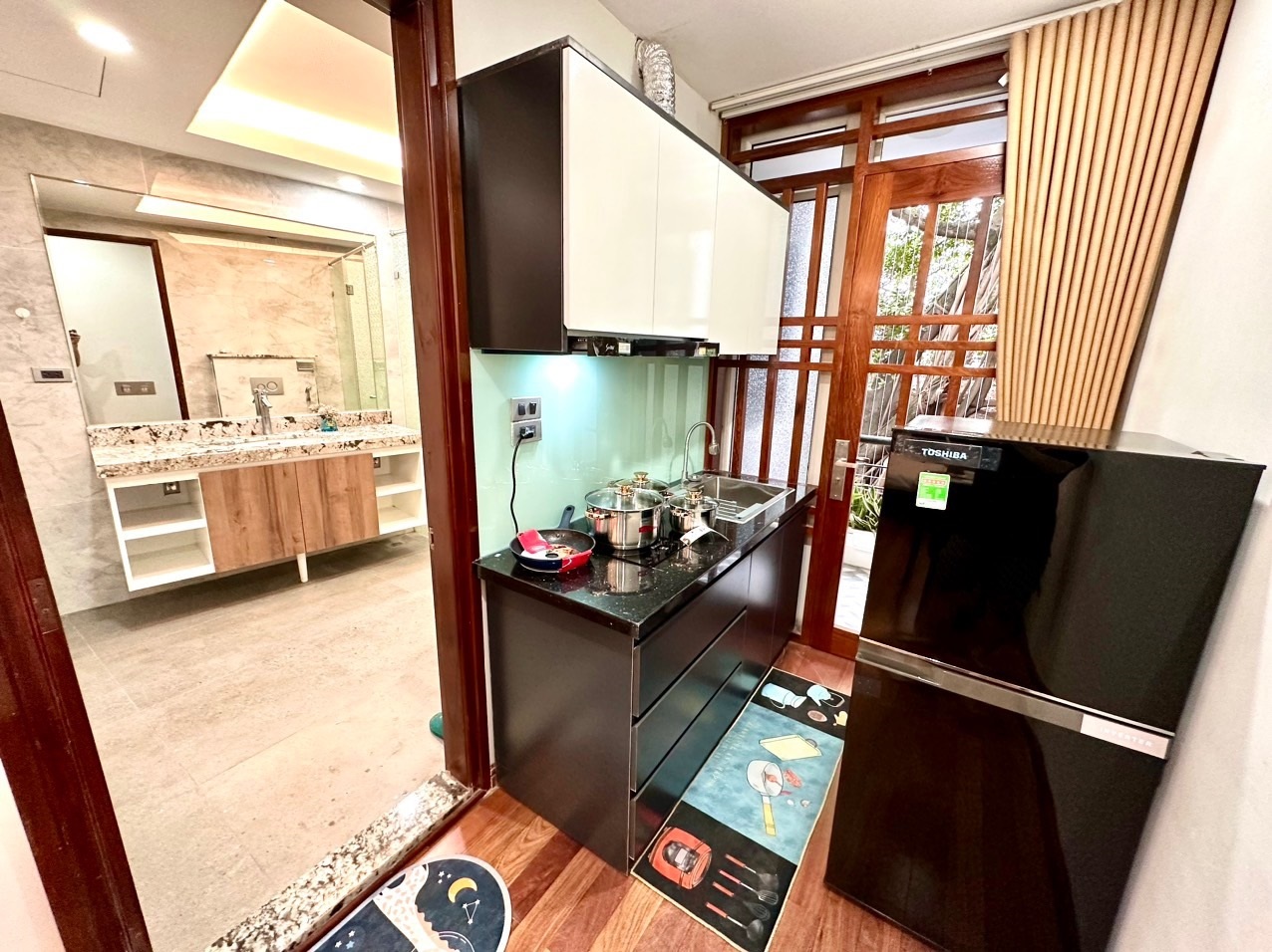 Phòng trọ Studio 50m2 tại Blue Homes Mạc Đĩnh Chi - Ba Đình - Phòng bếp