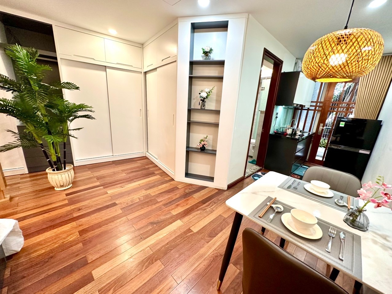 Phòng trọ Studio 50m2 tại Blue Homes Mạc Đĩnh Chi - Ba Đình - Phòng bếp