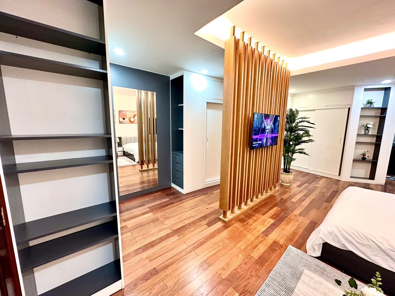 Phòng trọ Studio 50m2 tại Blue Homes Mạc Đĩnh Chi - Ba Đình - Phòng ngủ