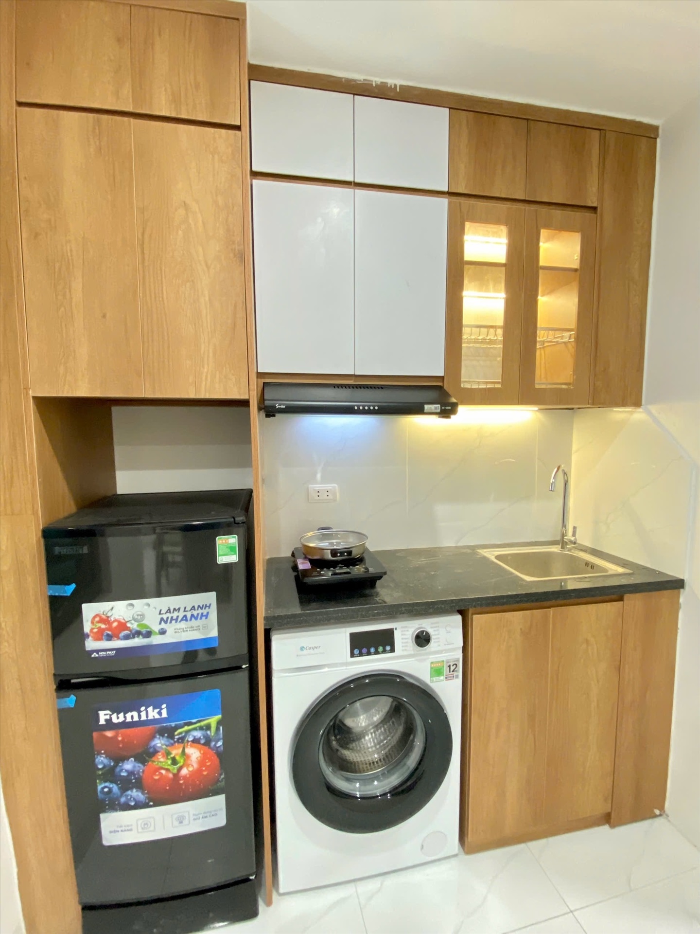 Phòng trọ Studio 25m2 tại Suha Home Giáp Bát - Hoàng Mai - Phòng bếp