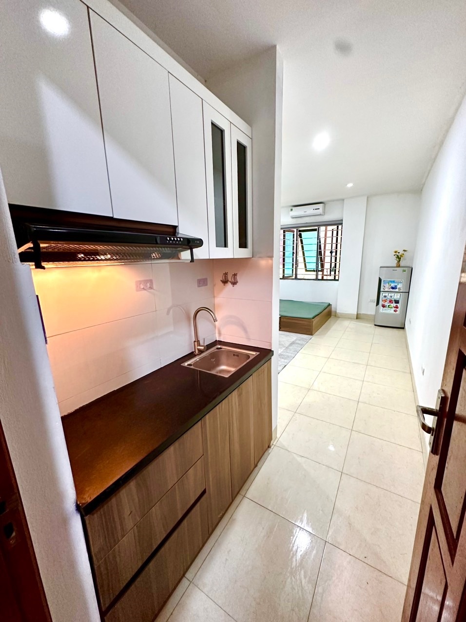 Phòng trọ Studio 30m2 tại DT Apartment Nguyễn Ngọc Vũ - Cầu Giấy - Phòng bếp