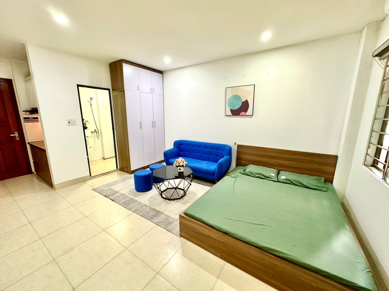 Phòng trọ Studio 30m2 tại DT Apartment Nguyễn Ngọc Vũ - Cầu Giấy - Phòng ngủ