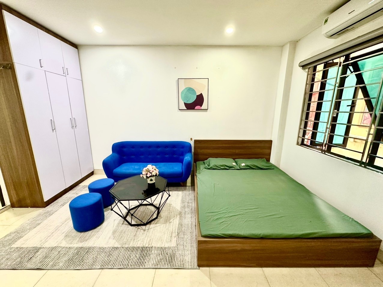 Phòng trọ Studio 30m2 tại DT Apartment Nguyễn Ngọc Vũ - Cầu Giấy - Phòng ngủ