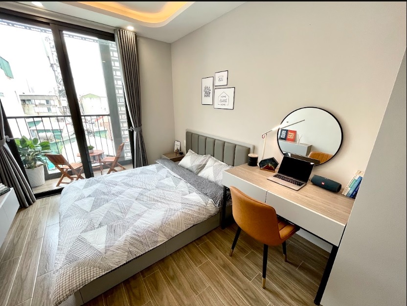 Phòng trọ Studio 30m2 tại Airstay 1 Lê Thanh Nghị - Hai Bà Trưng  - Phòng ngủ