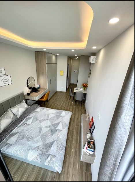 Phòng trọ Studio 30m2 tại Airstay 1 Lê Thanh Nghị - Hai Bà Trưng  - Phòng ngủ