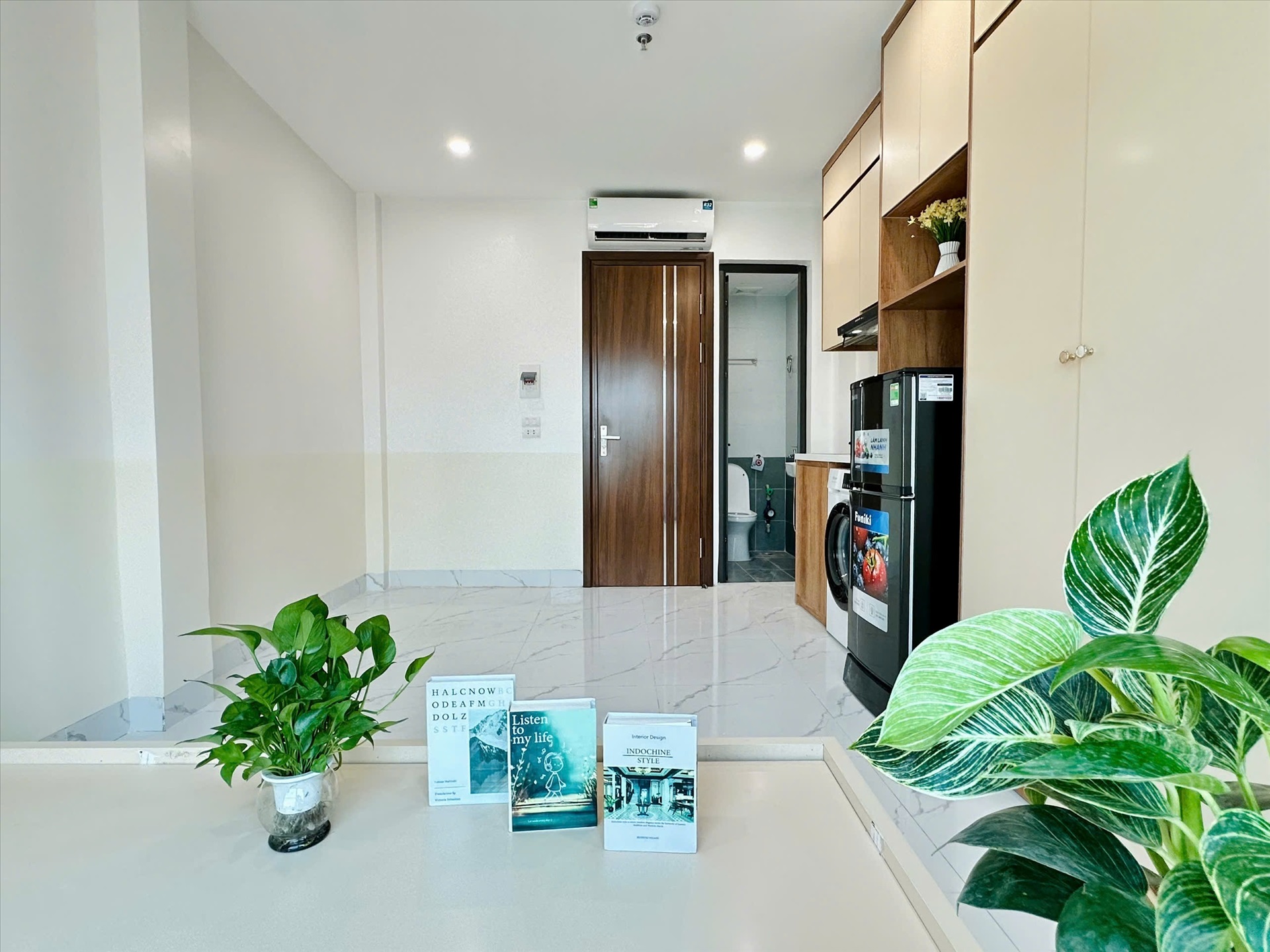 Phòng trọ Studio 25m2 tại Suha Home Trương Định - Hoàng Mai - Phòng bếp