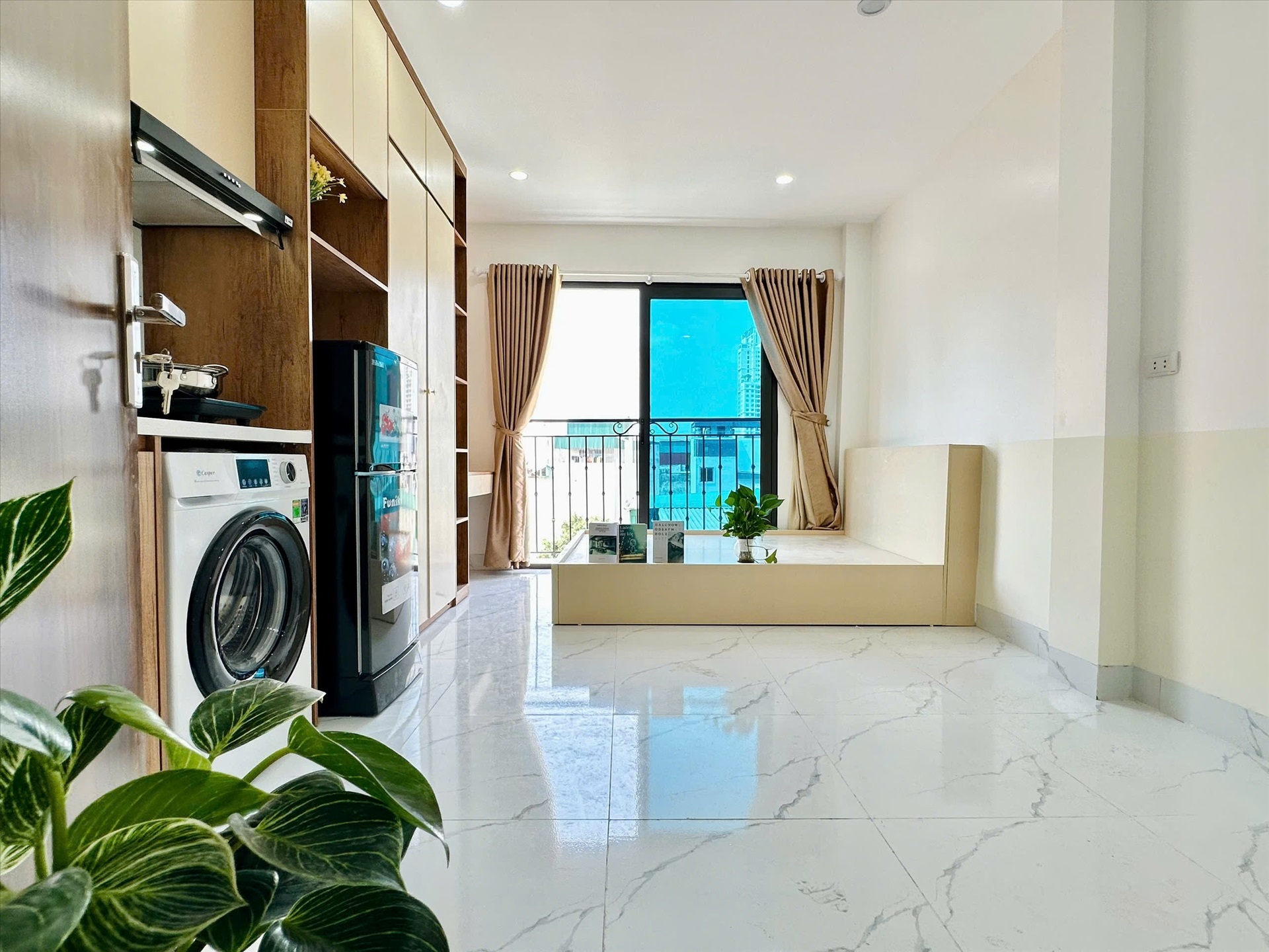 Phòng trọ Studio 25m2 tại Suha Home Trương Định - Hoàng Mai - Phòng ngủ