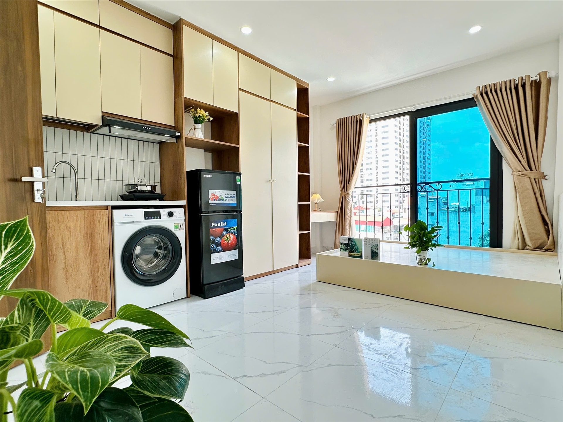 Phòng trọ Studio 25m2 tại Suha Home Trương Định - Hoàng Mai - Phòng ngủ