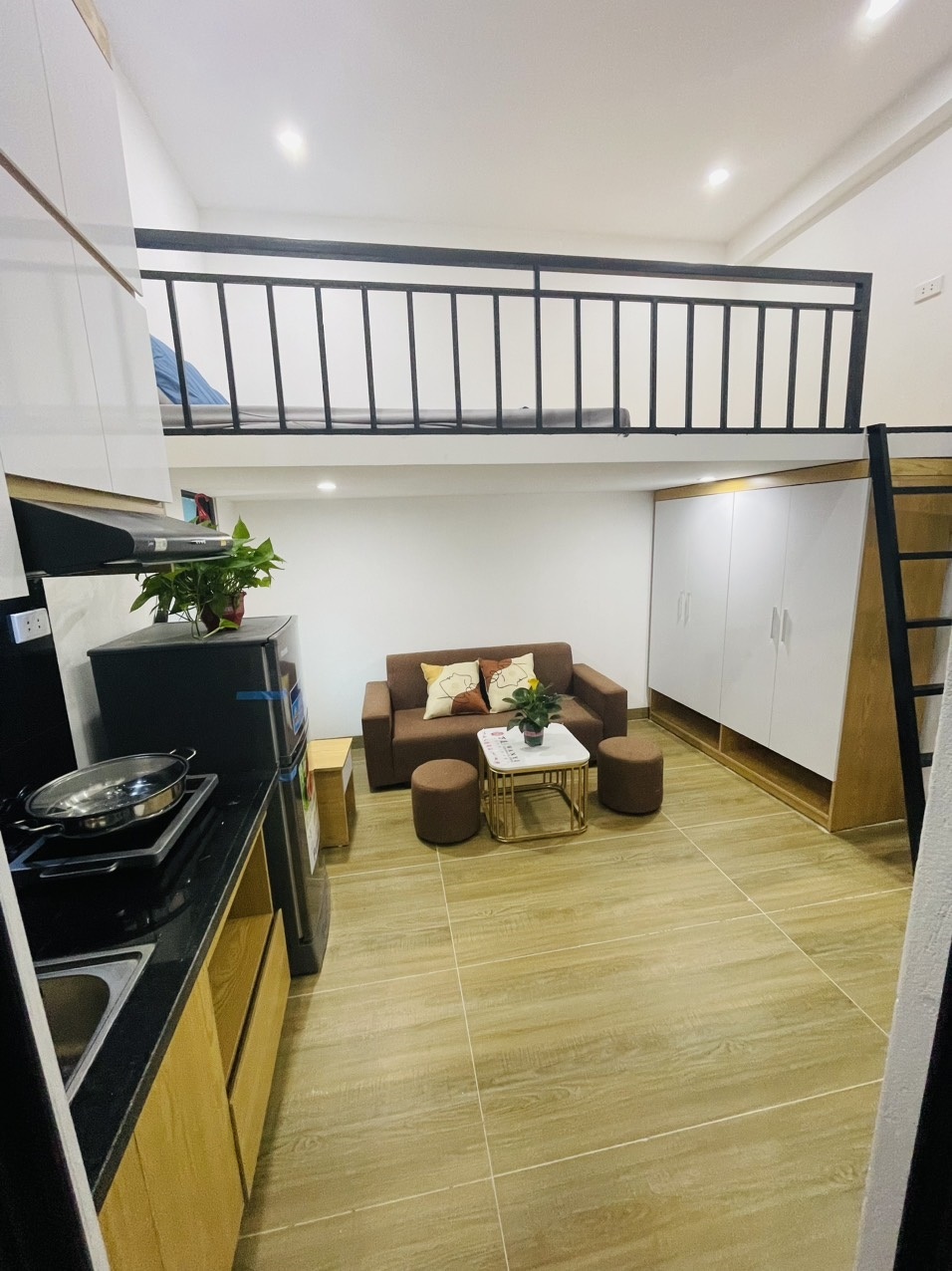 Phòng trọ Duplex 25m2 tại HY Home 2 Xuân Đỉnh - Bắc Từ Liêm - Phòng khách