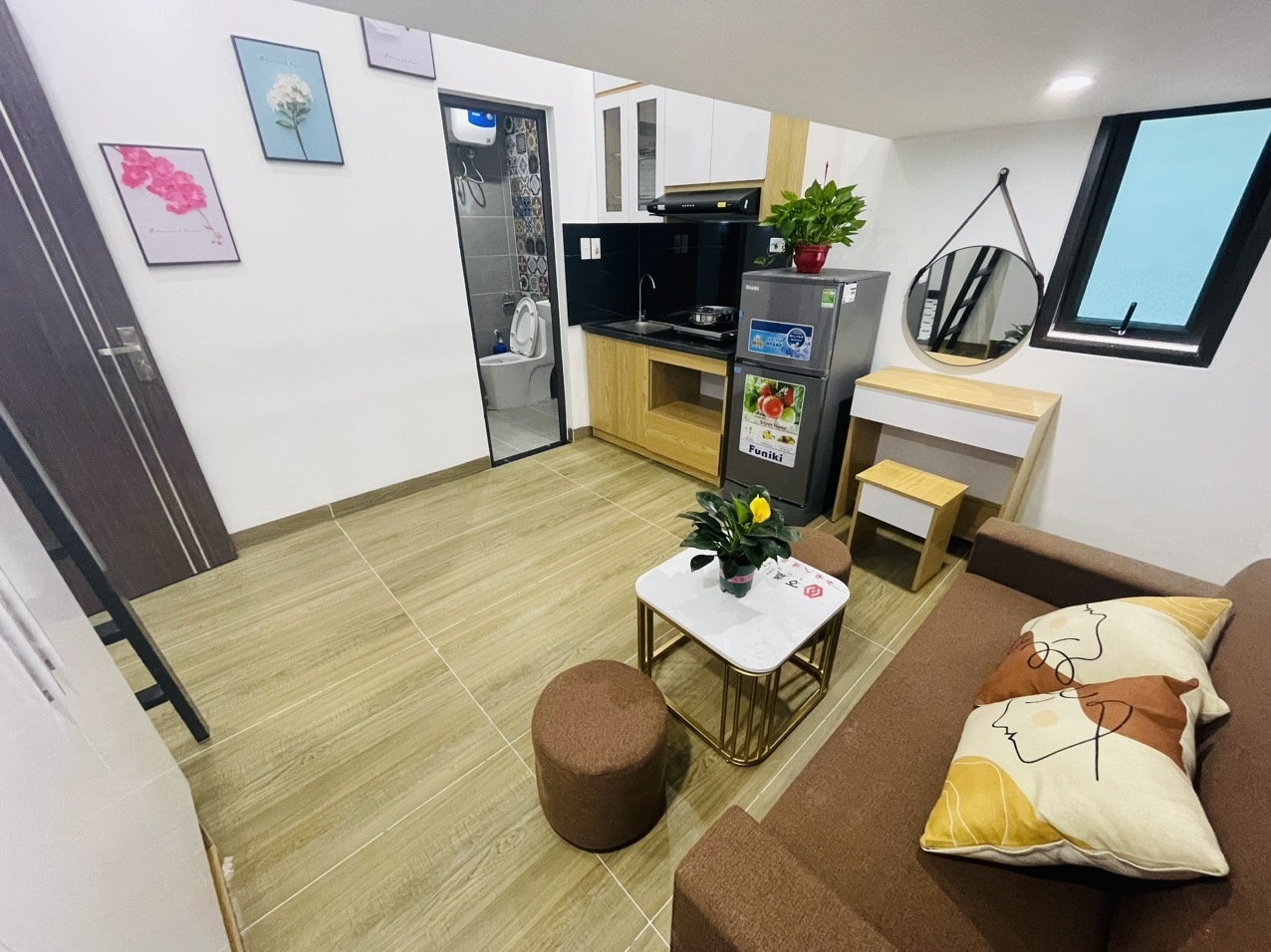 Phòng trọ Duplex 25m2 tại HY Home 2 Xuân Đỉnh - Bắc Từ Liêm - Phòng khách